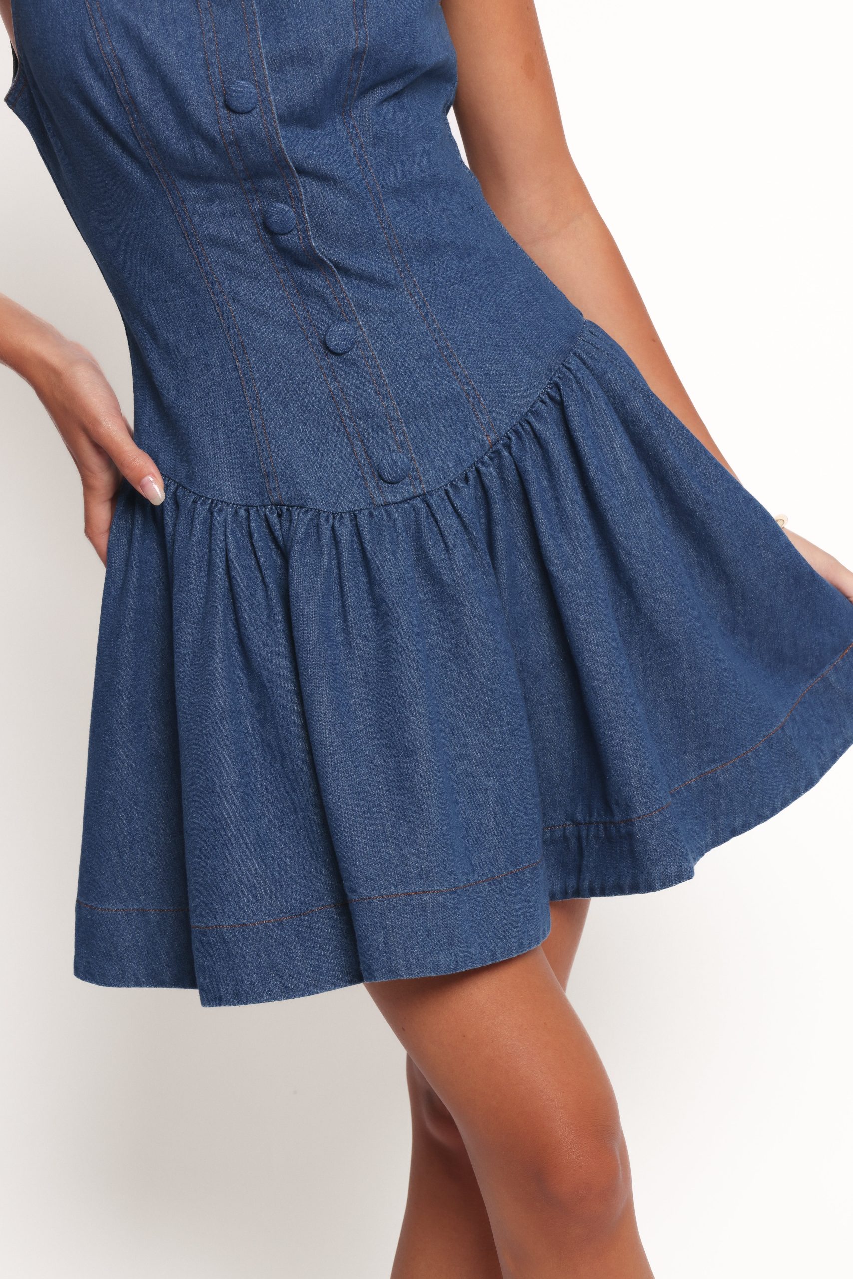 Tiziana Mini Dress - Indigo Denim - Image 5