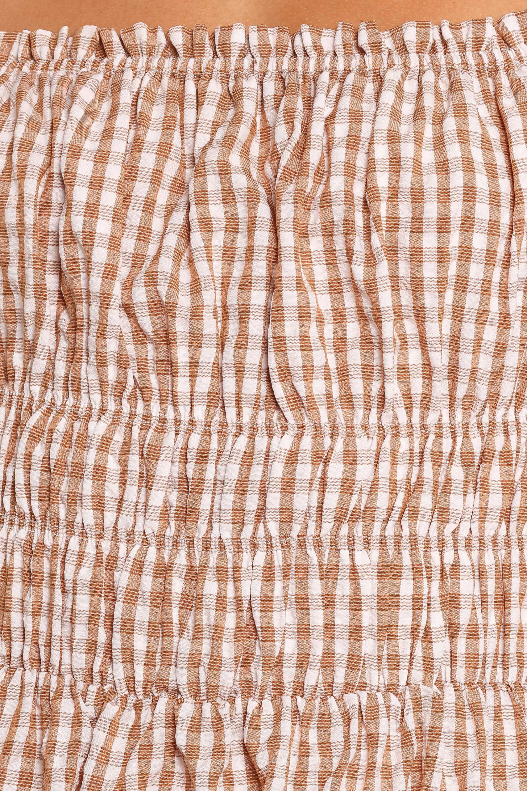 Torrie Maxi Dress - Brown Check - Image 7