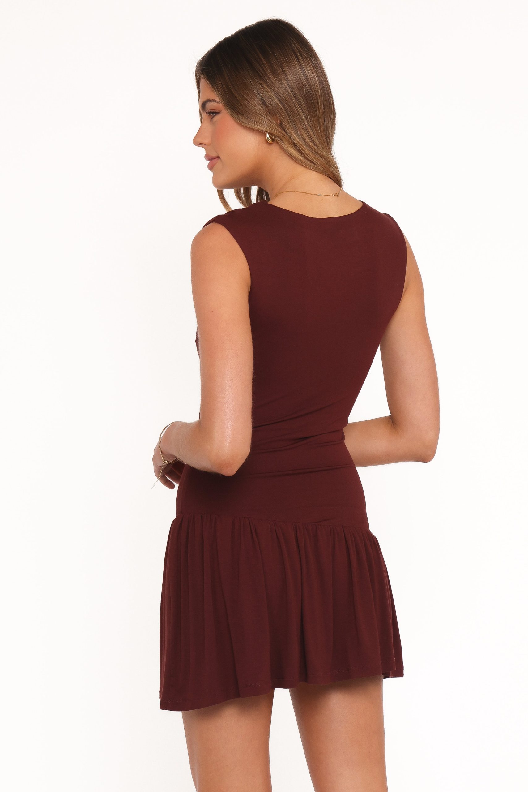 Troyan Mini Dress - Chocolate Brown - Image 6