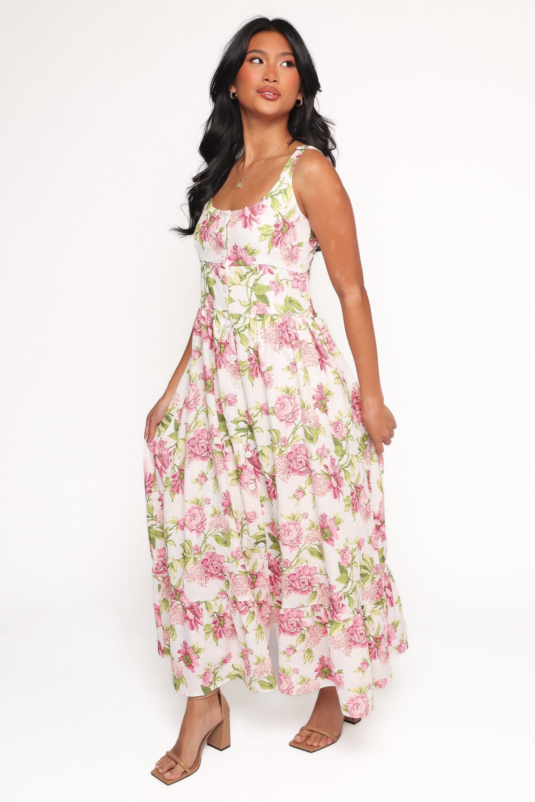 Tullia Maxi Dress - Pink Floral - Image 2