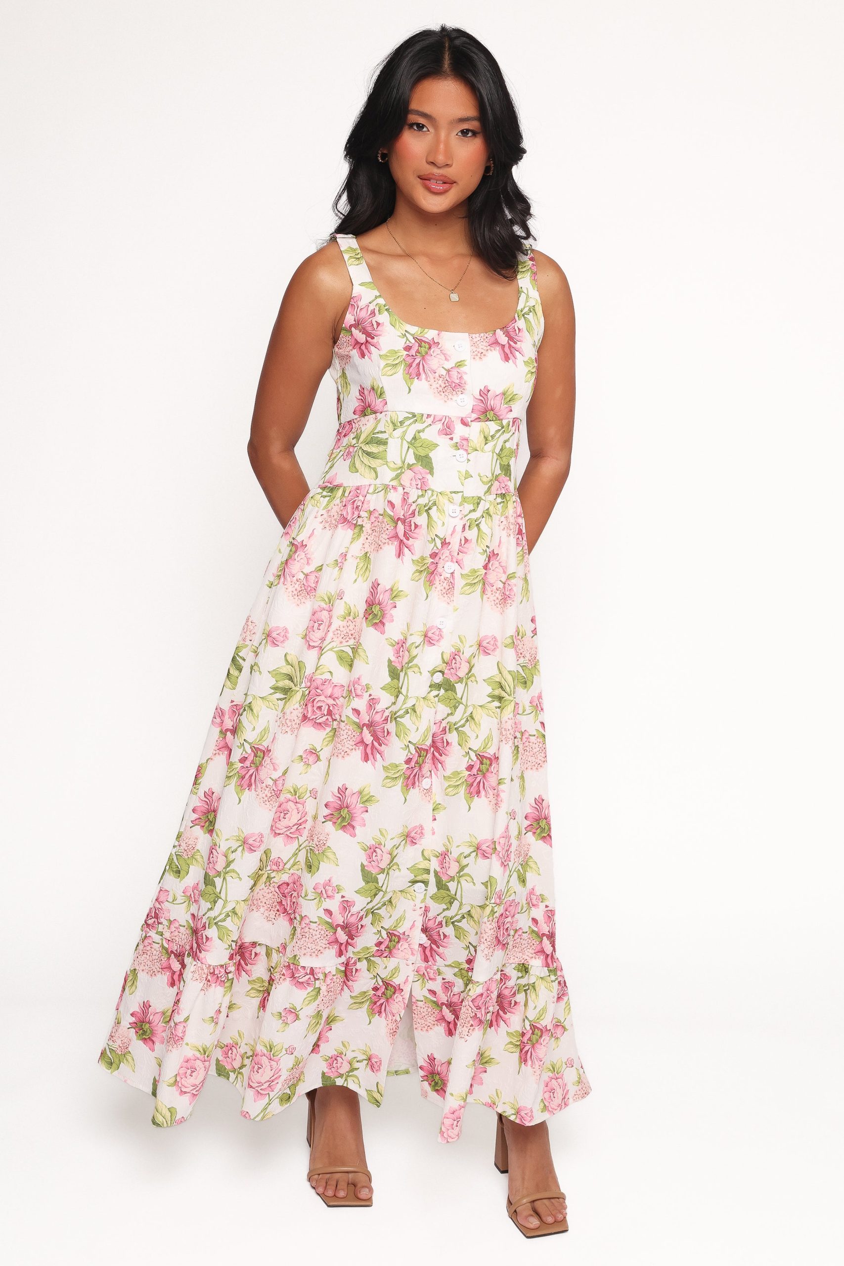 Tullia Maxi Dress - Pink Floral - Image 8