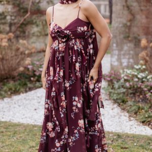 Tully Maxi Dress - Berry Floral