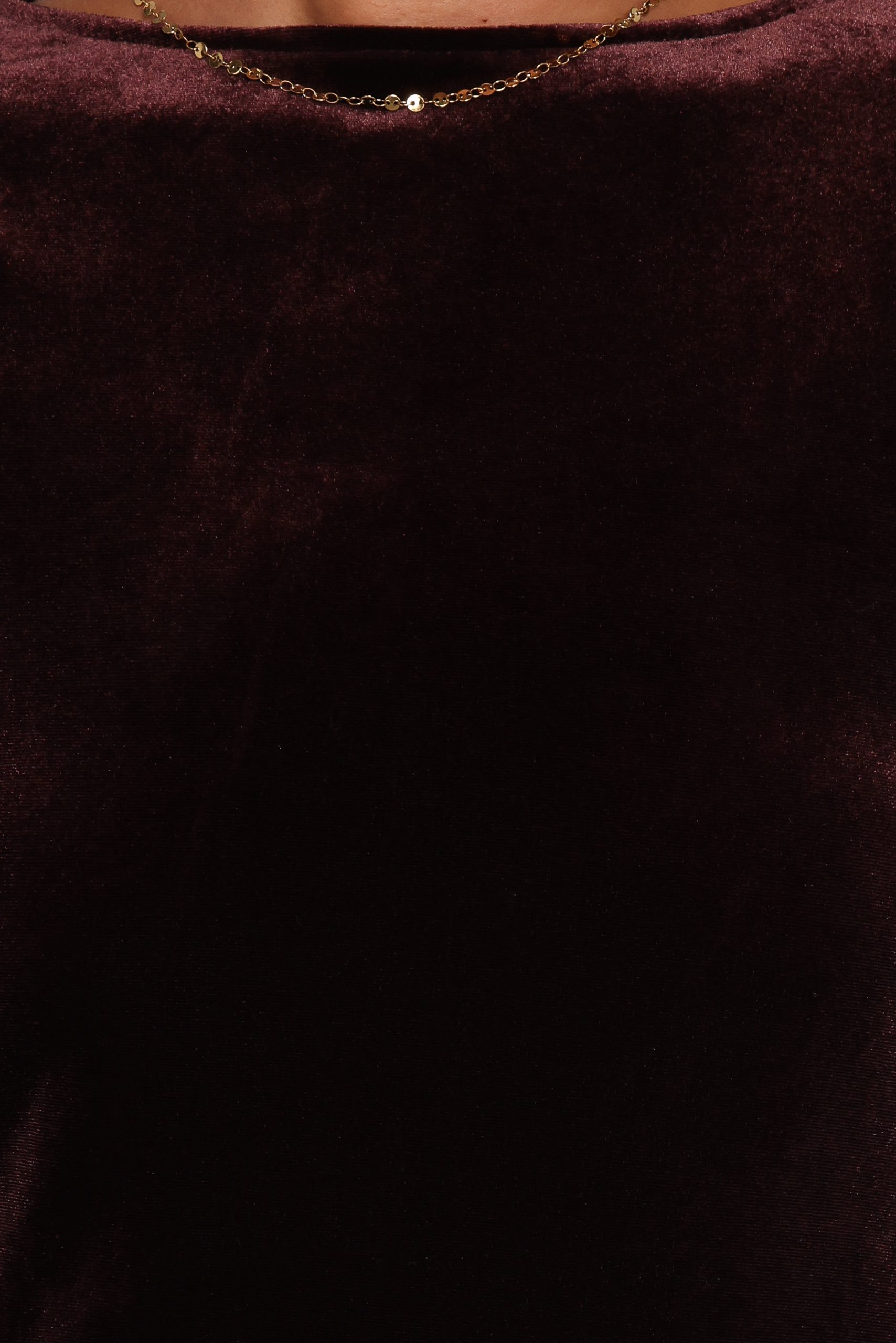 Twylar Long Sleeve Velvet Mini Dress - Brown - Image 7
