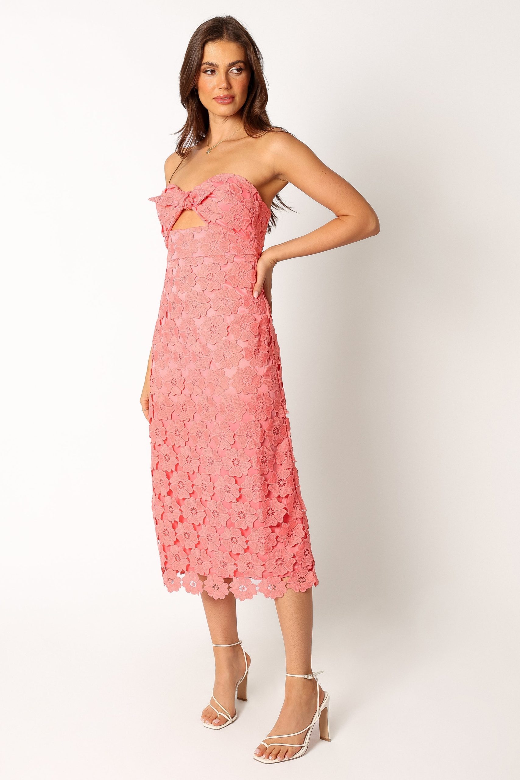 Tyler Strapless Midi Dress - Watermelon - Image 10