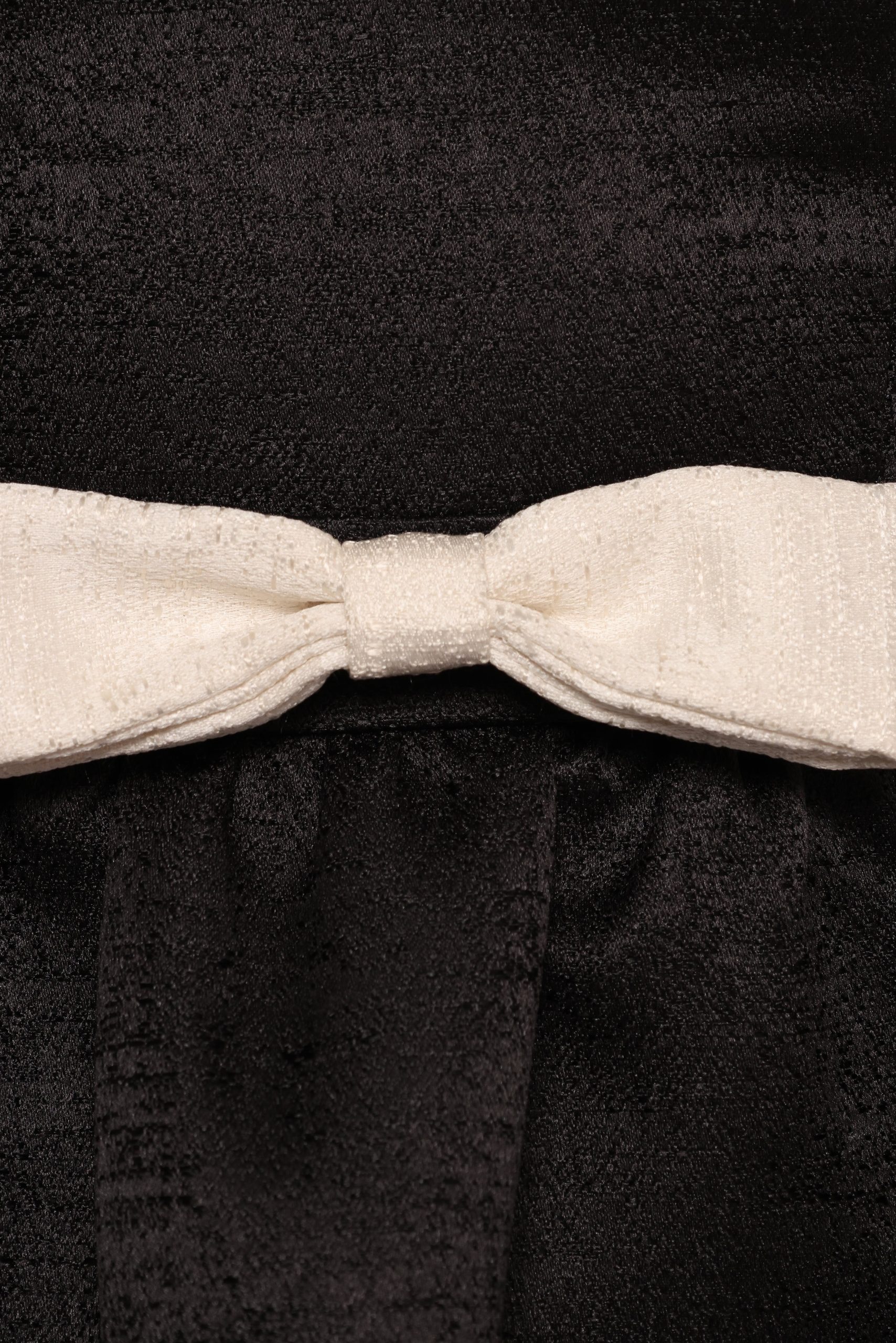 Valentina Mini Bow Dress - Black/Ivory - Image 9