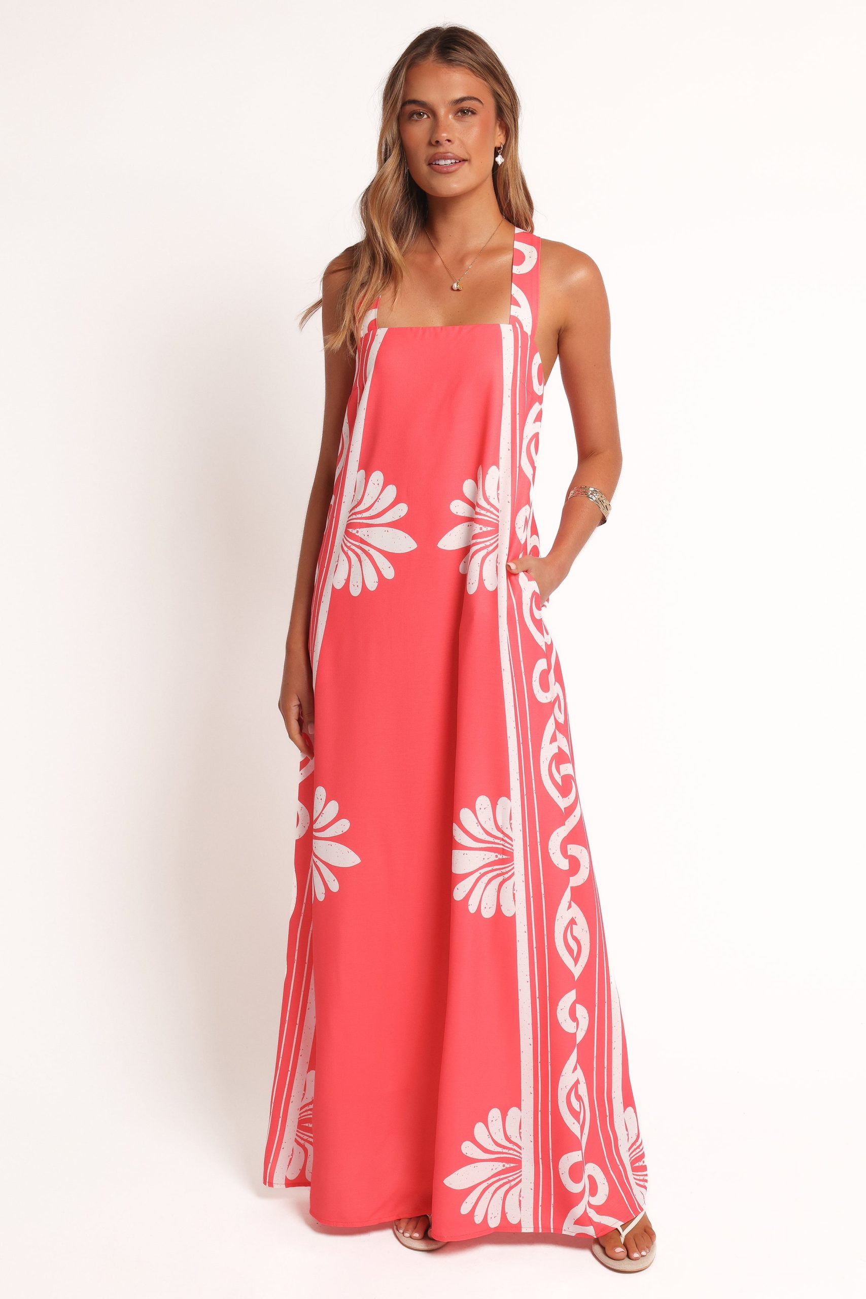 Valeria Maxi Dress - Coral - Image 2