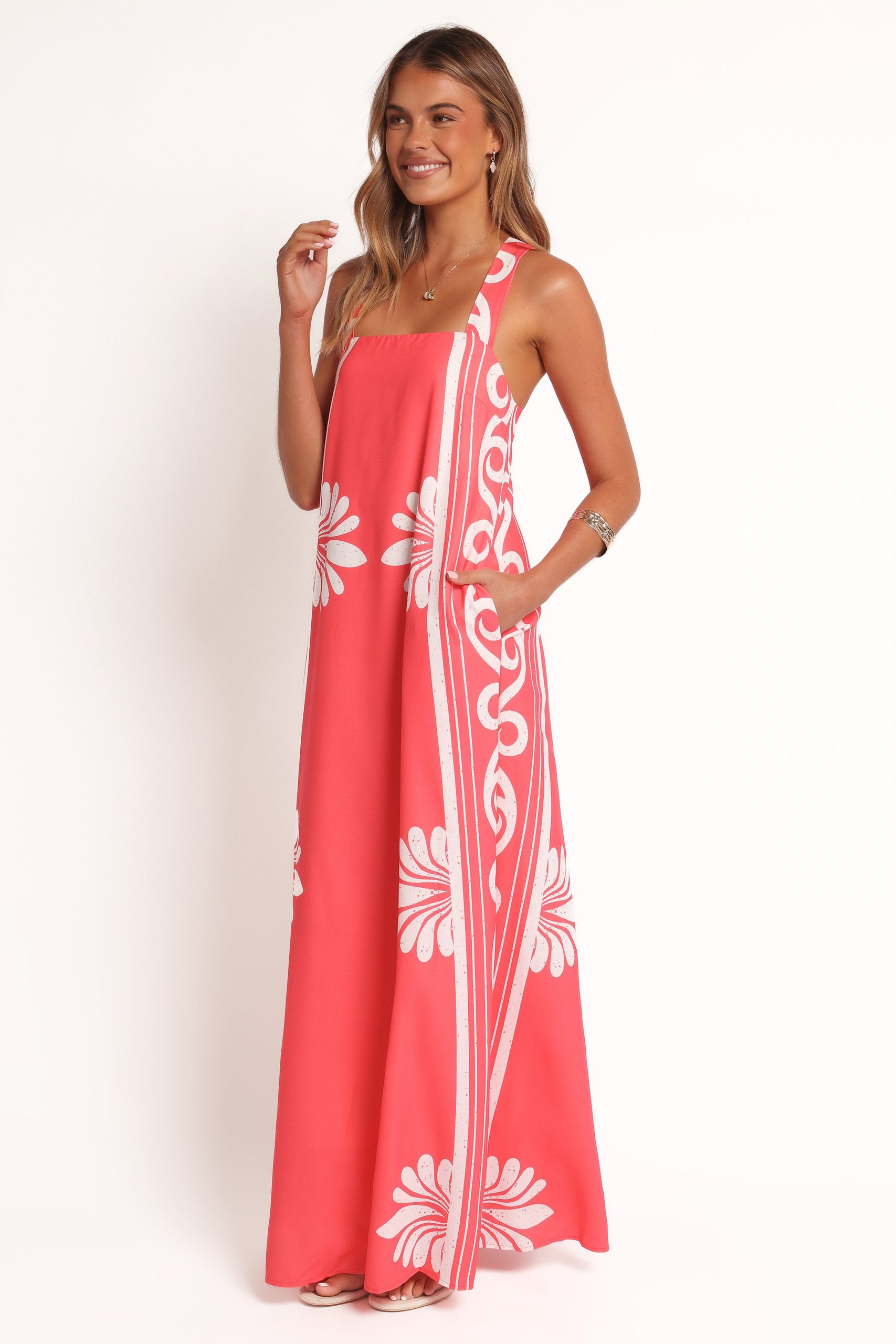 Valeria Maxi Dress - Coral - Image 3