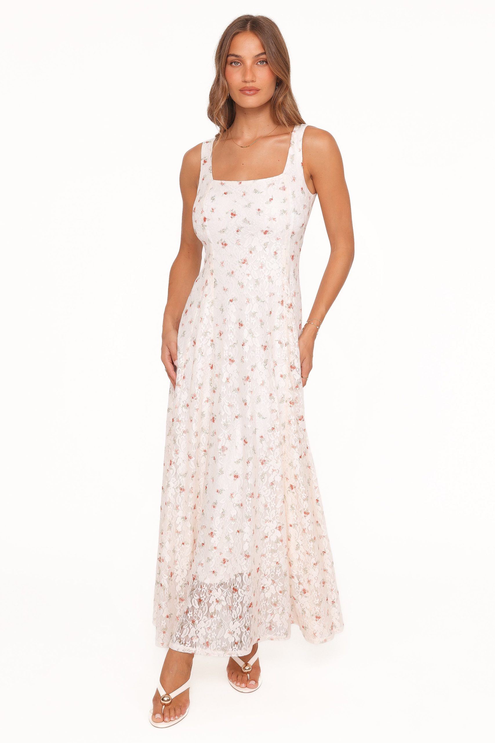 Valley Maxi Dress - White Floral Lace - Image 2