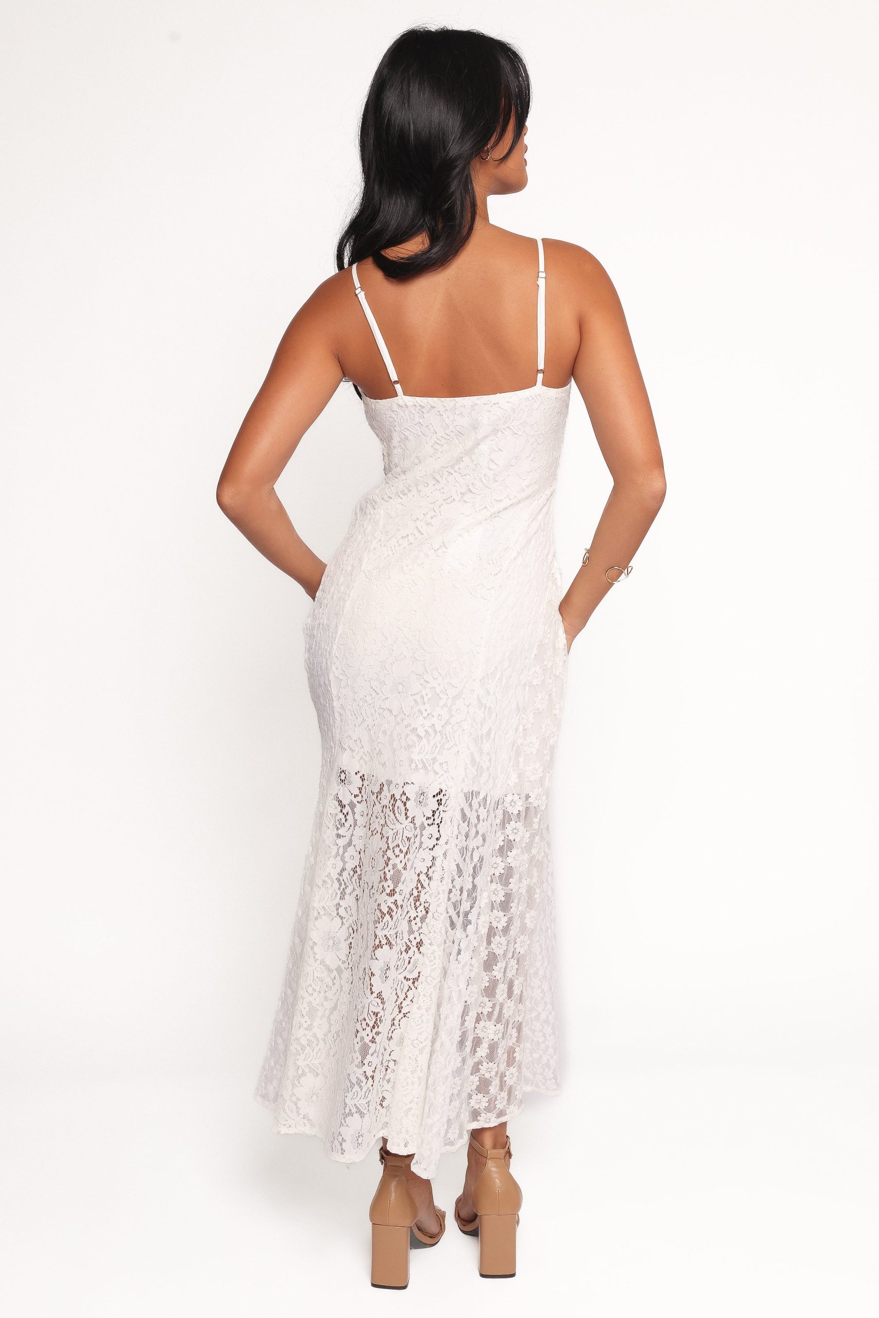 Varia Lace Maxi Dress - White - Image 3