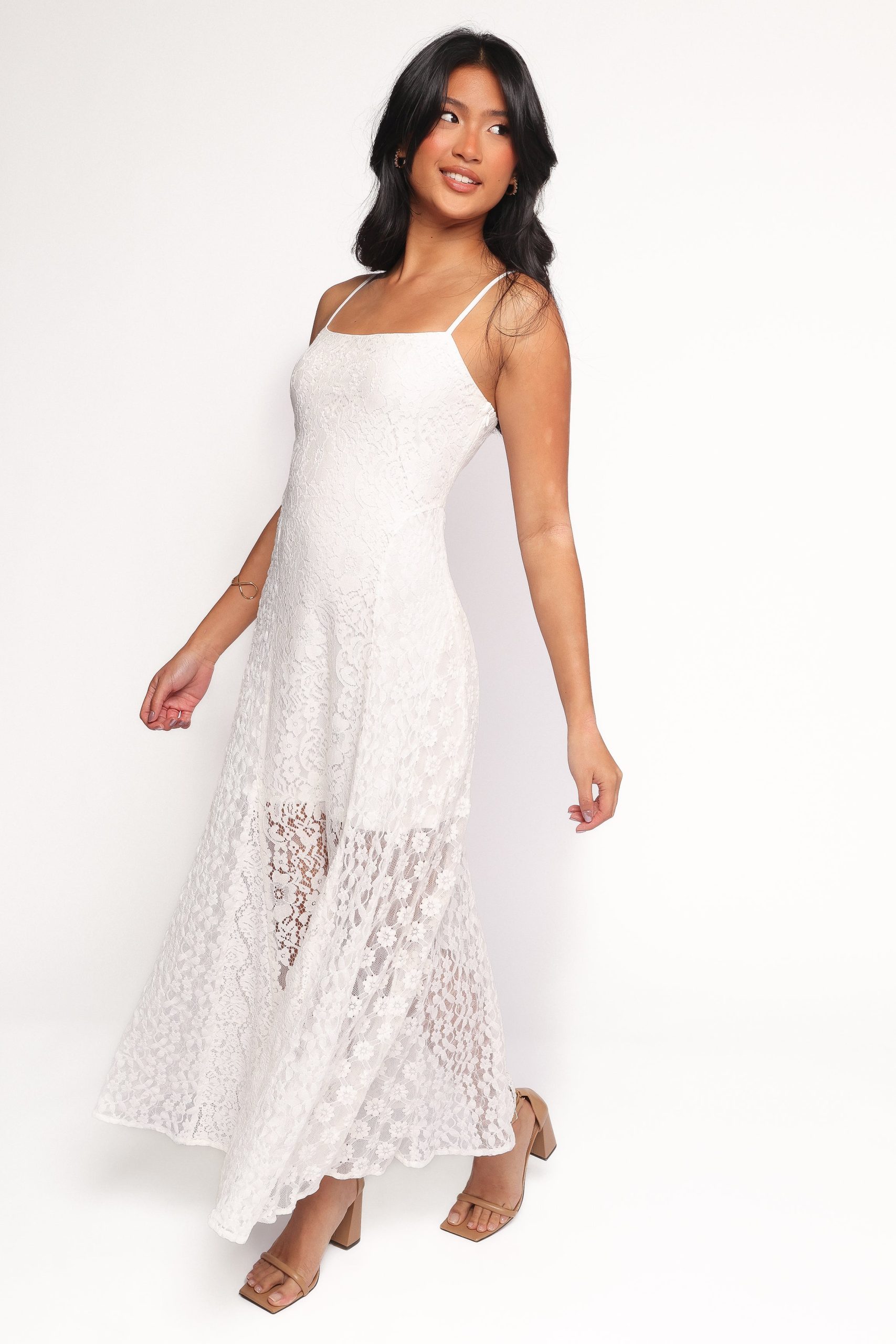 Varia Lace Maxi Dress - White - Image 2