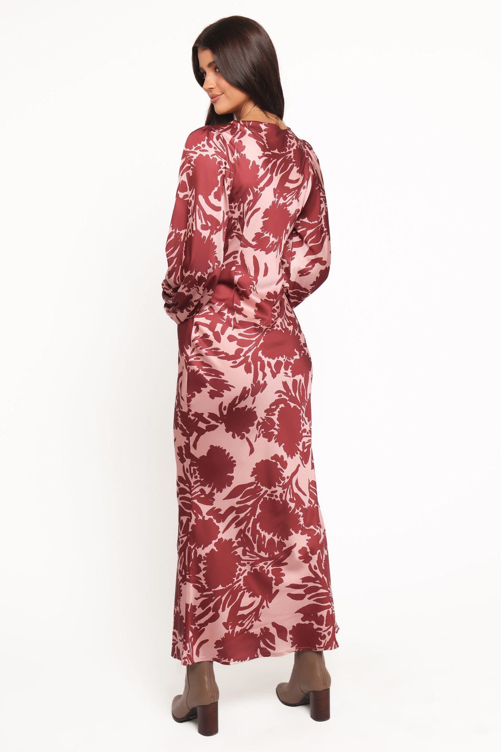 Varly Long Sleeve Dress - Pale Burgundy - Image 6