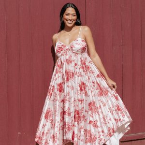Vikki Dress - Red Floral