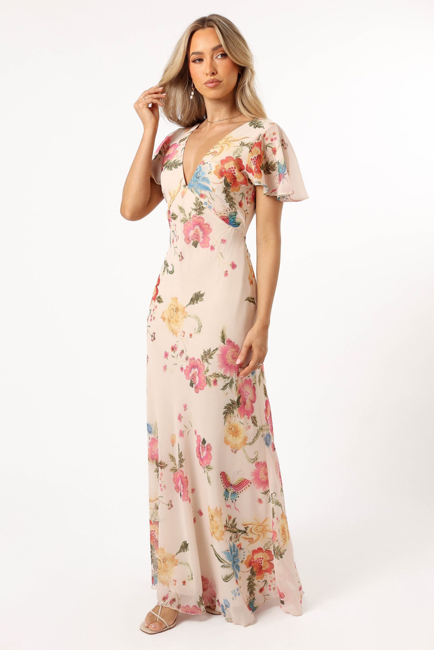Viola Maxi Dress - Sand Pink - Image 3