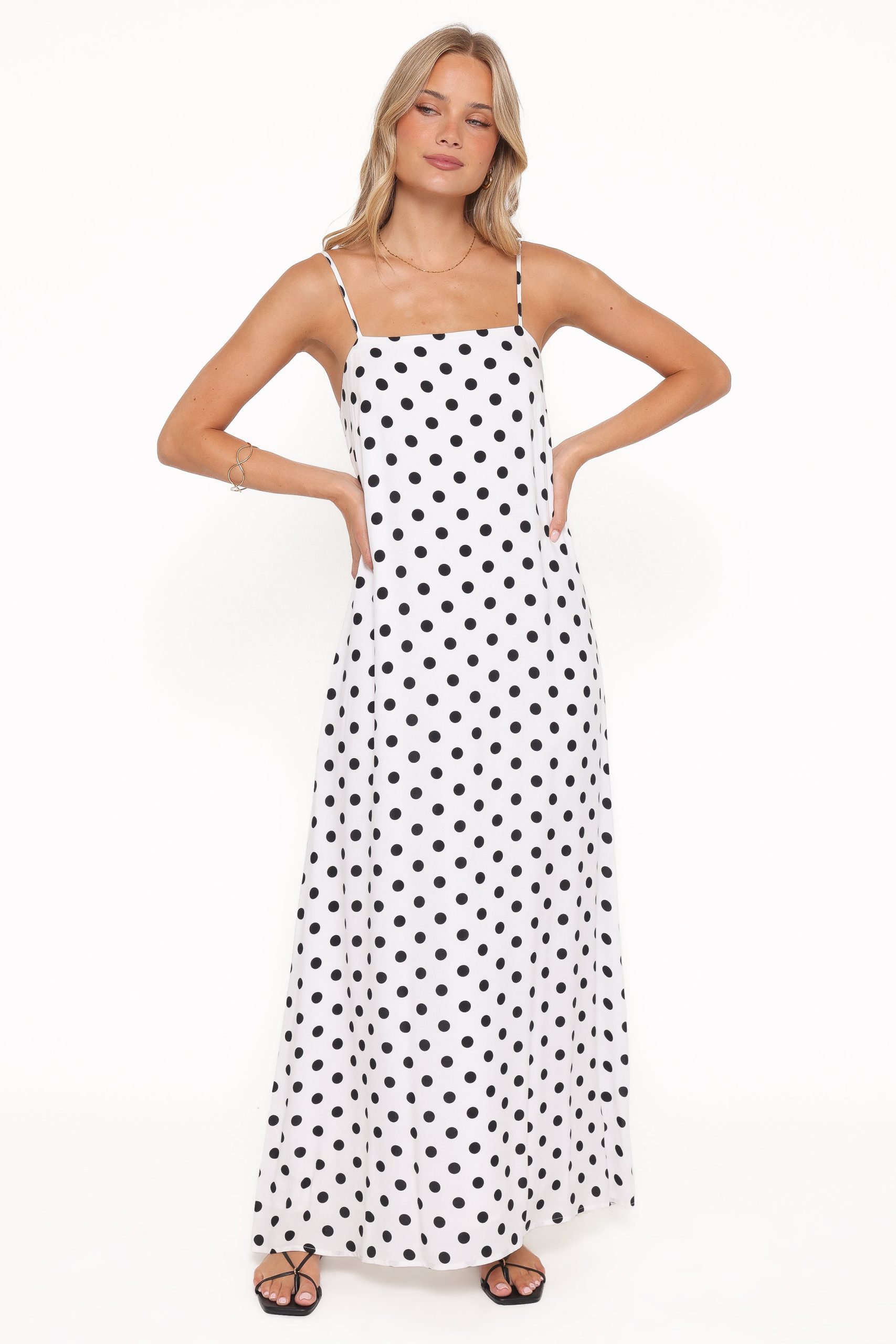 Virgo Maxi Dress - White Polka Dot - Image 6