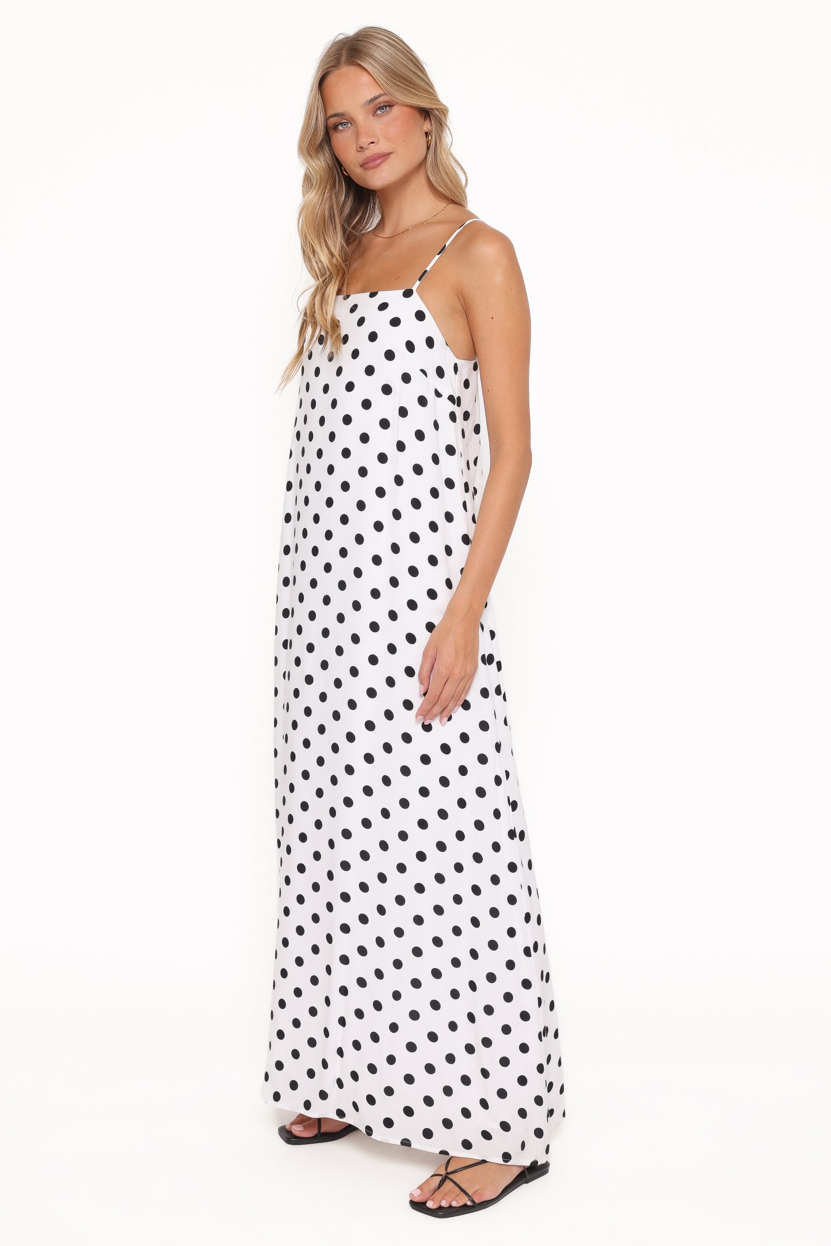 Virgo Maxi Dress - White Polka Dot - Image 4