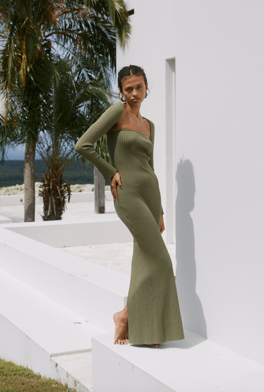 Vita Maxi Dress - Khaki - Image 4