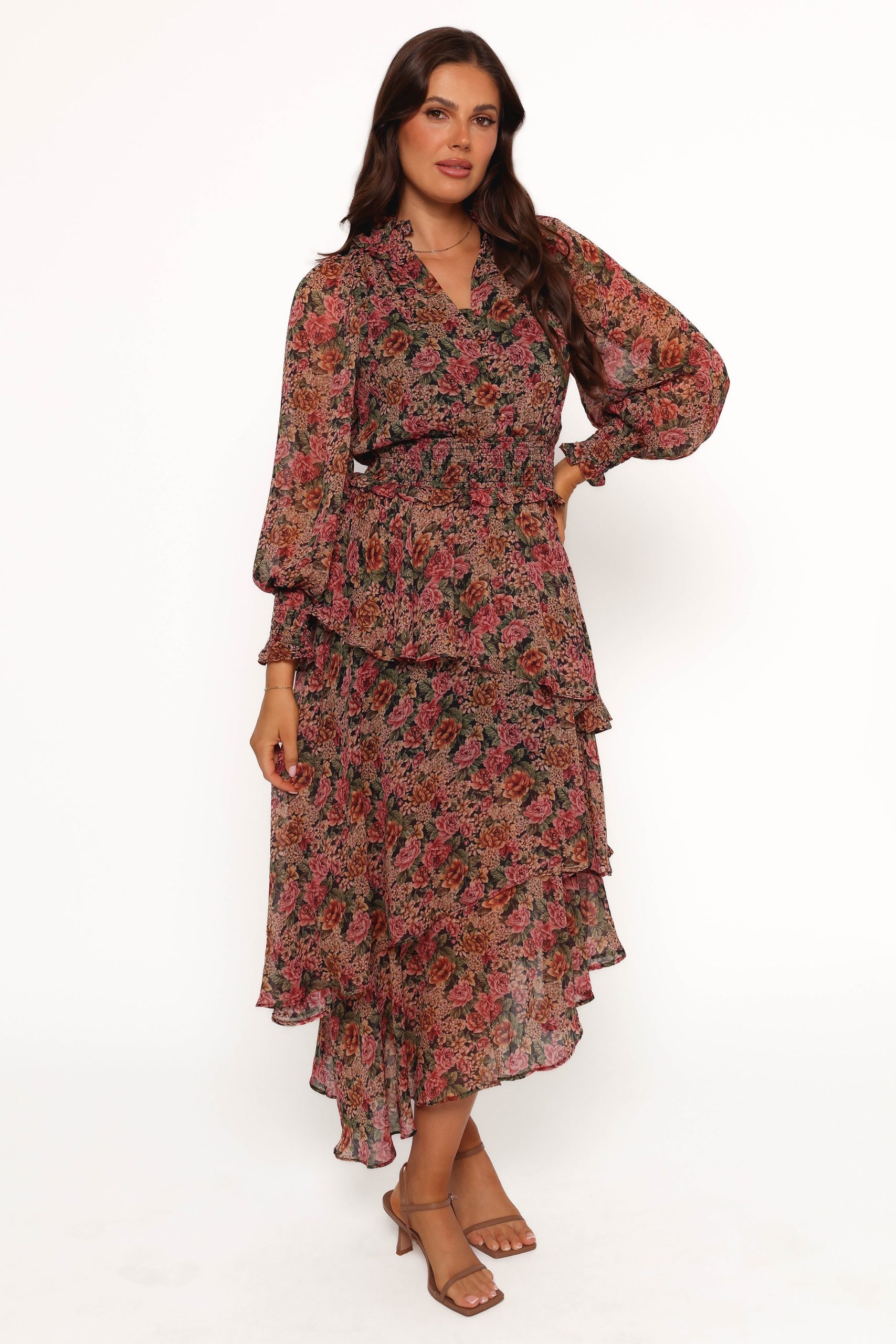 Vivian Midi Dress - Rose/Black - Image 6