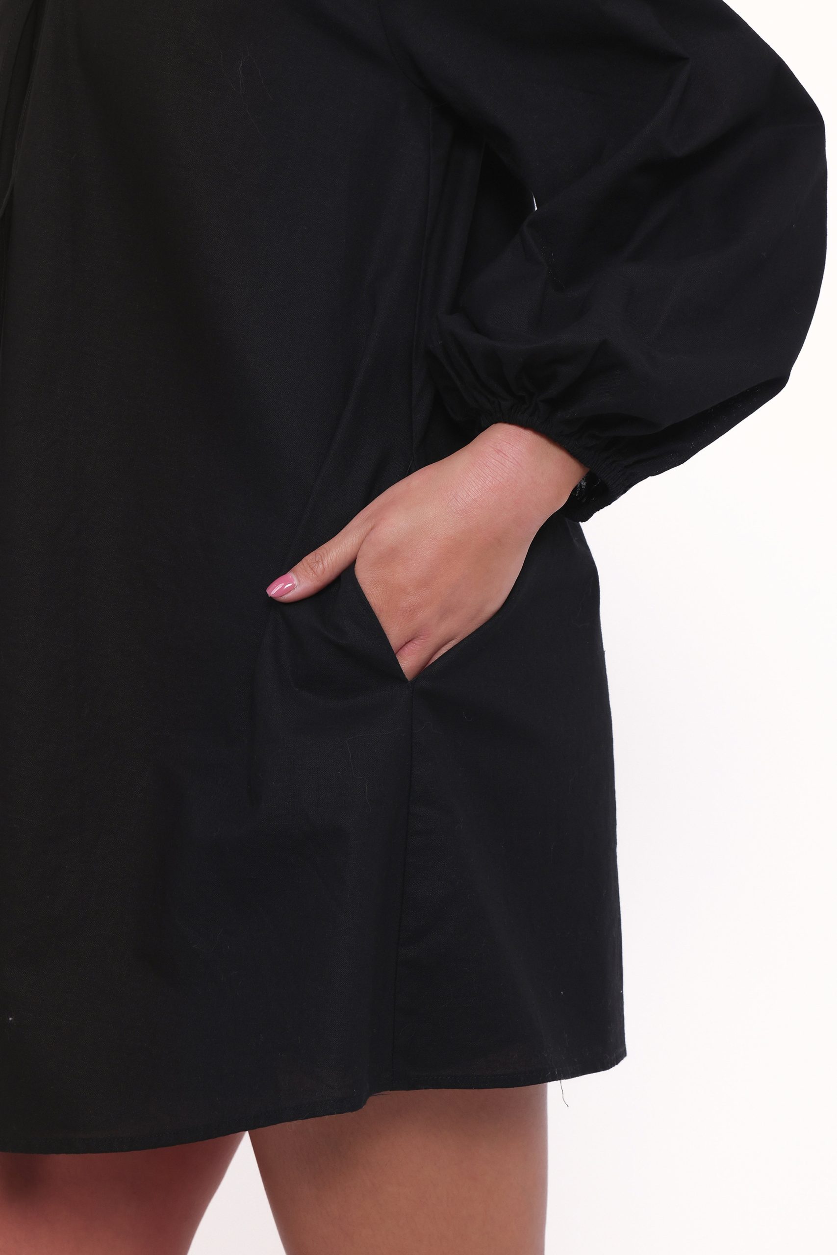 Walker Smock Mini Dress - Black - Image 7