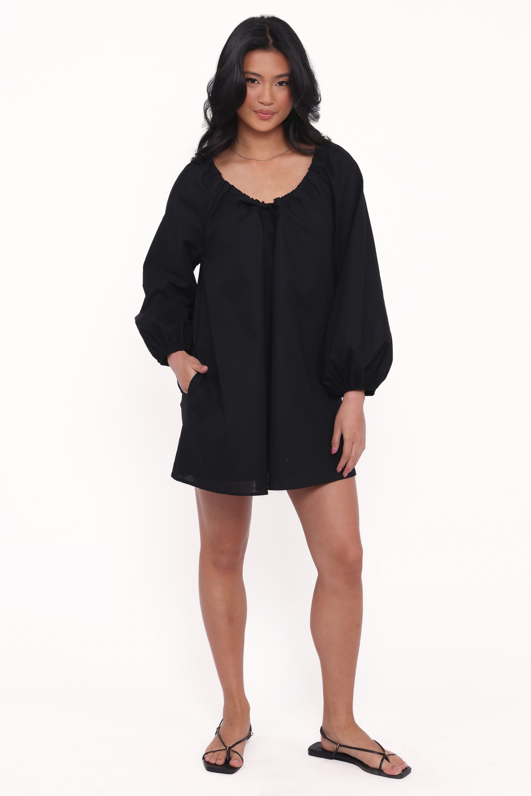 Walker Smock Mini Dress - Black - Image 6