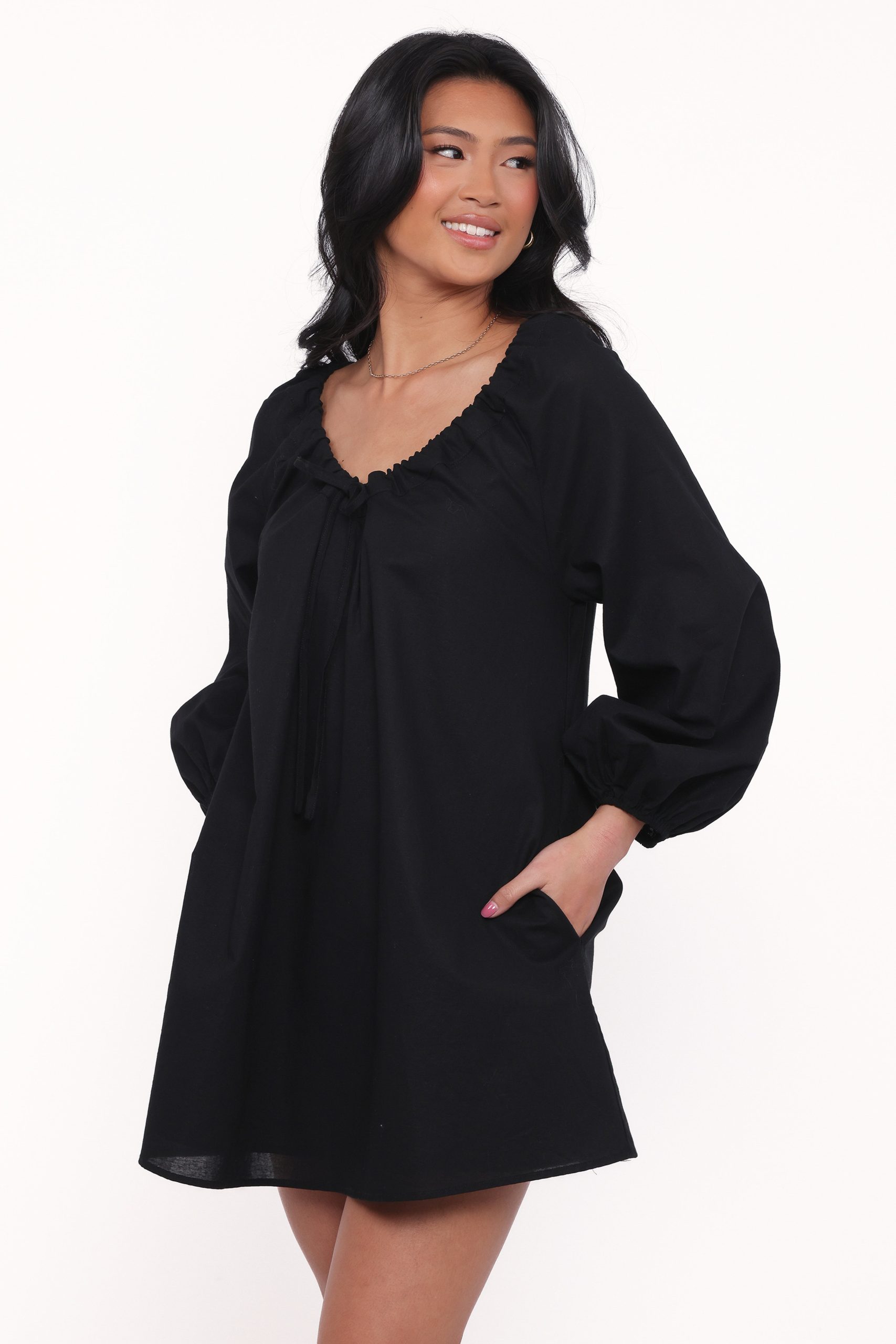 Walker Smock Mini Dress - Black - Image 4