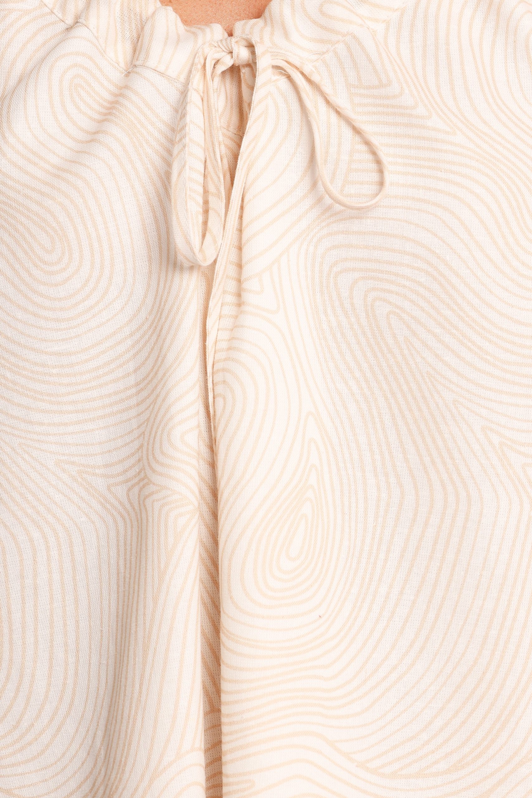 Walker Smock Mini Dress - Tan Swirl - Image 8