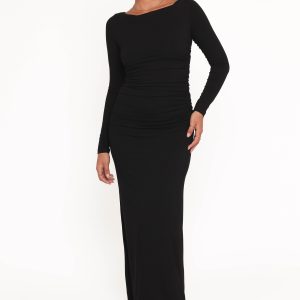 Warren Long Sleeve Maxi Dress - Black