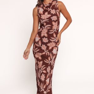 Wheeler Midi Dress - Orange Floral