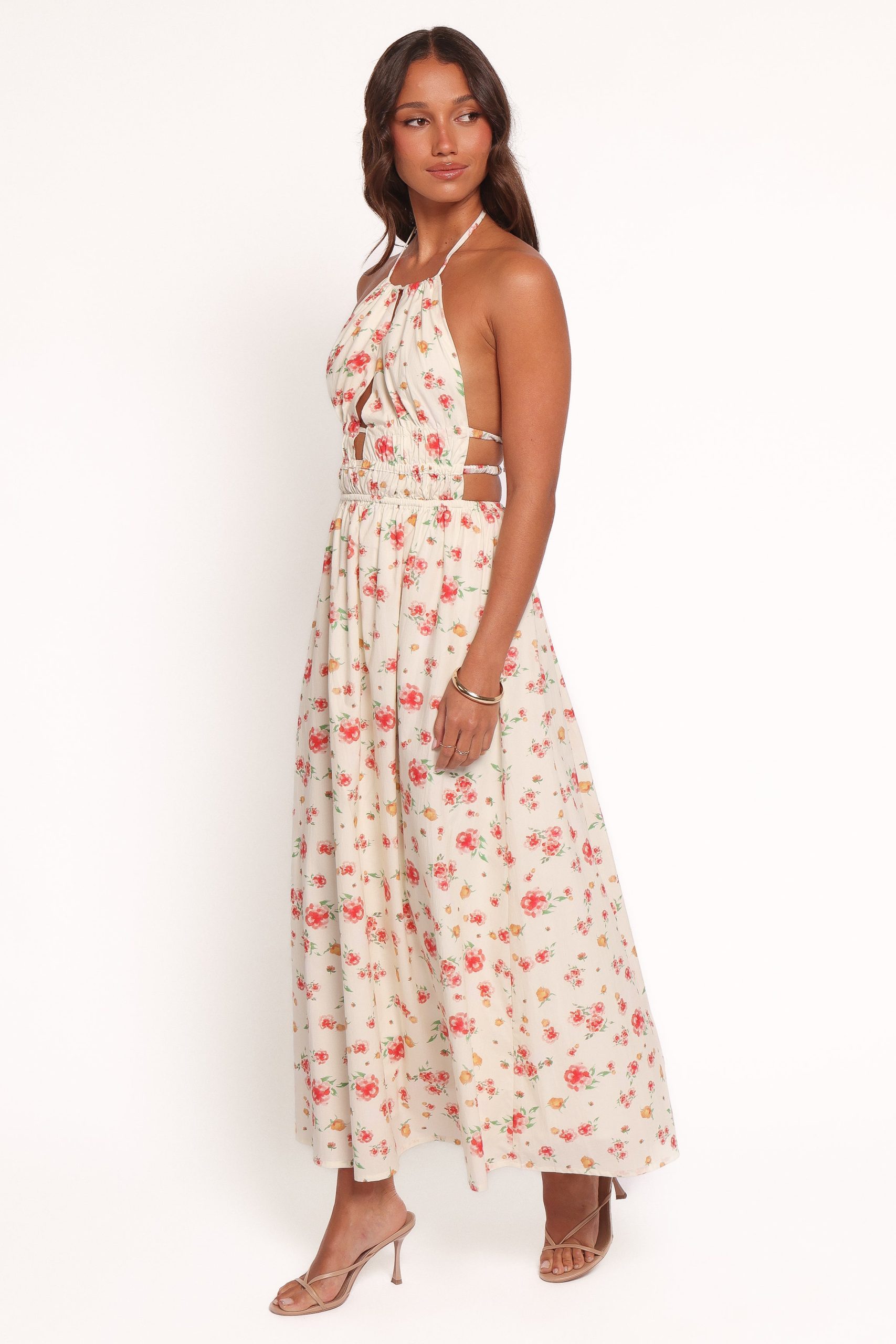 Wilder Halterneck Maxi Dress - Pink Floral - Image 3