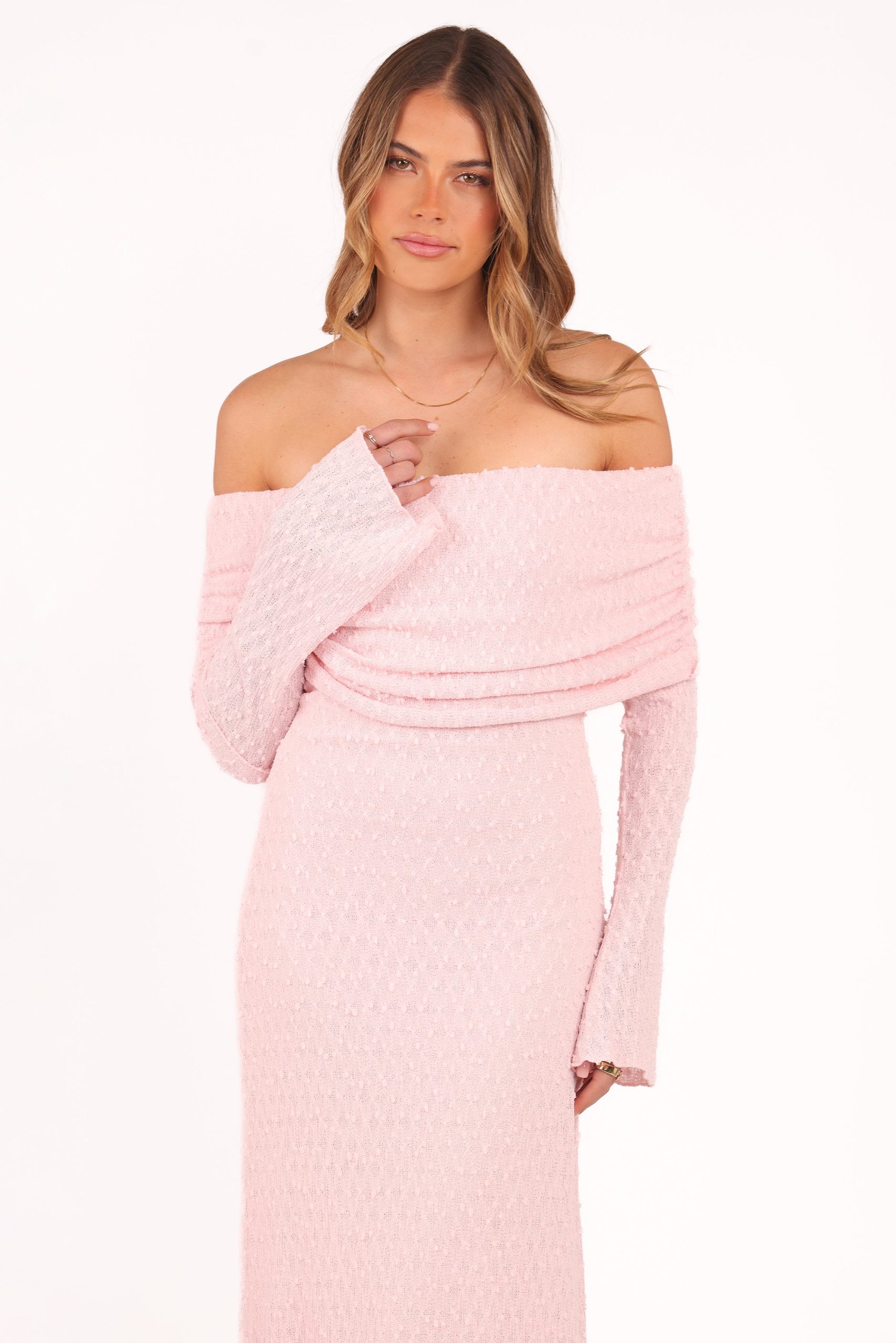Wilma Off Shoulder Dress - Pink - Image 6