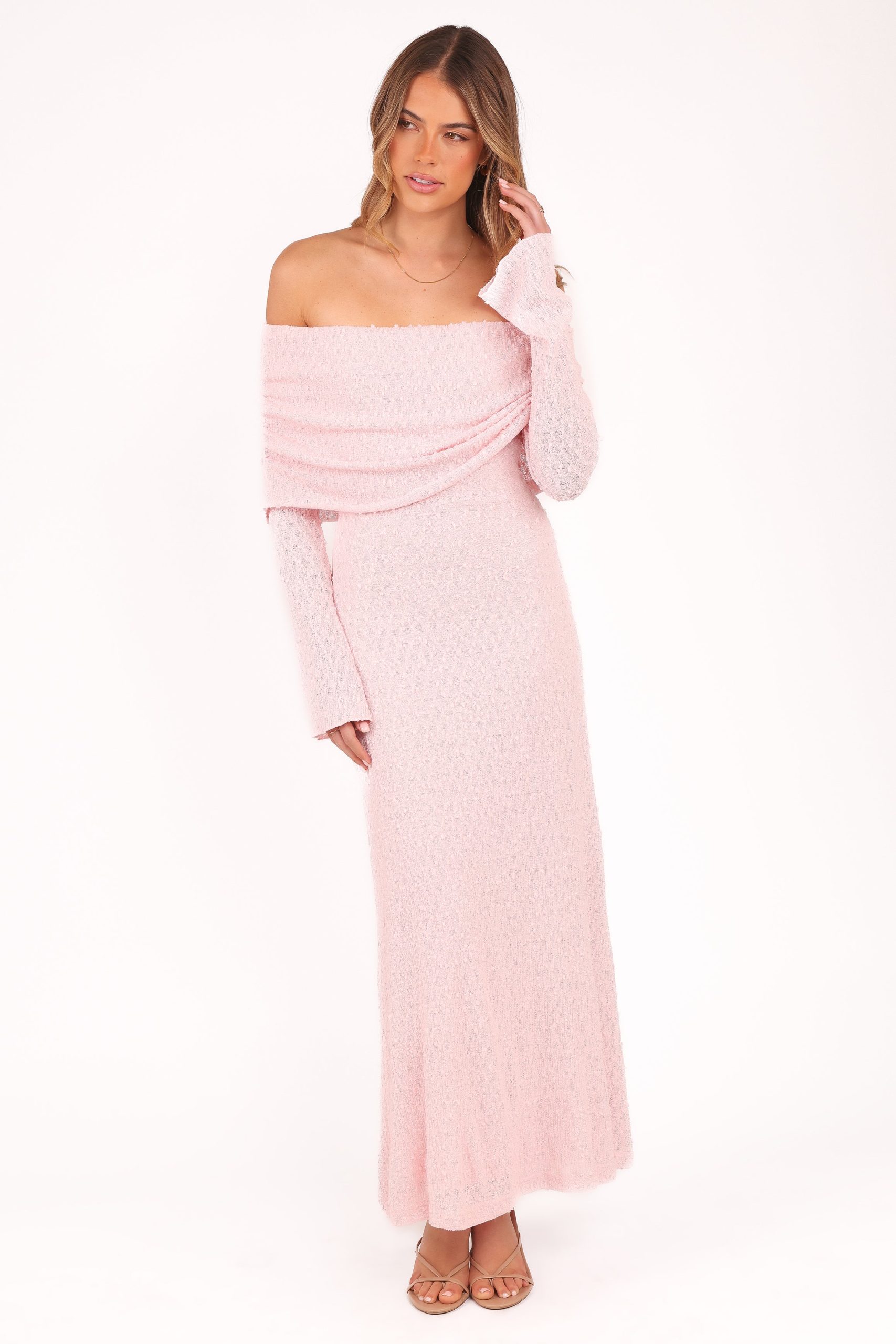 Wilma Off Shoulder Dress - Pink - Image 2