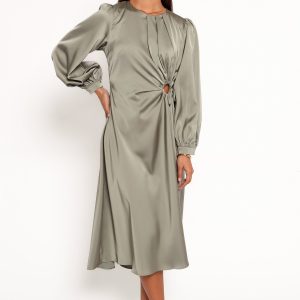 Windsor Long Sleeve Maxi Dress - Olive