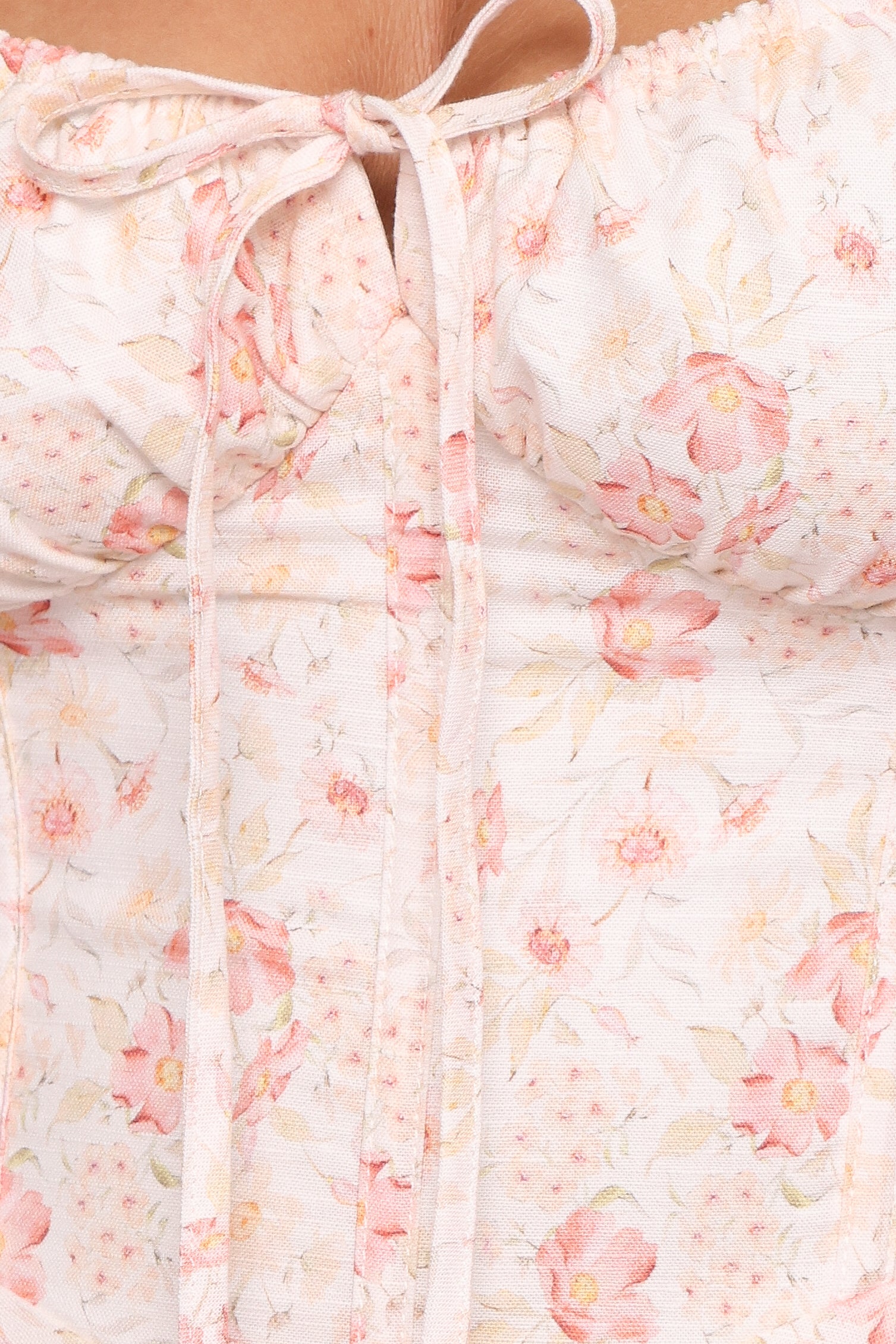Wisteria Midi Dress - Peach Ditsy Floral - Image 7