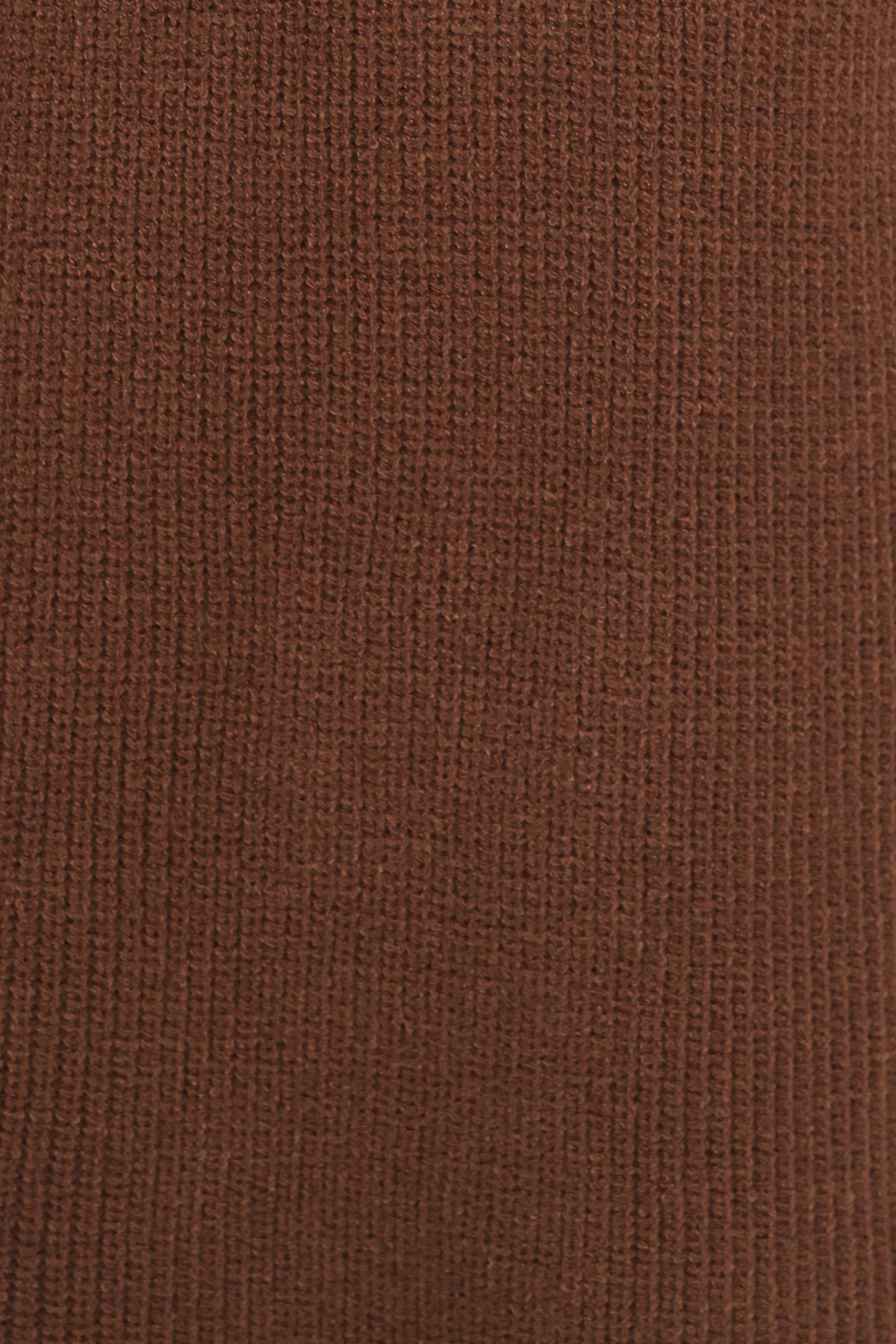 Wright Knit Mini Dress - Chocolate Brown - Image 7