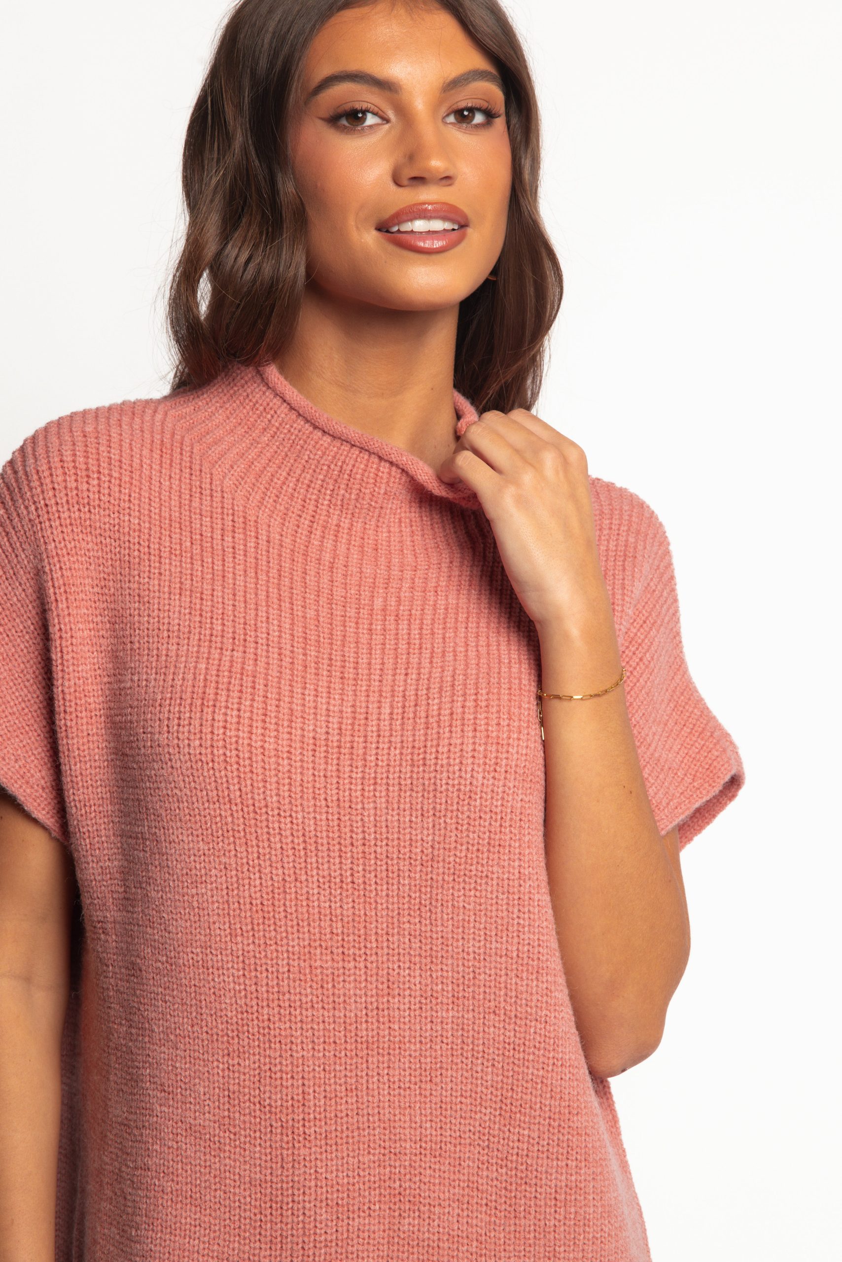 Wright Knit Mini Dress - Pink - Image 3