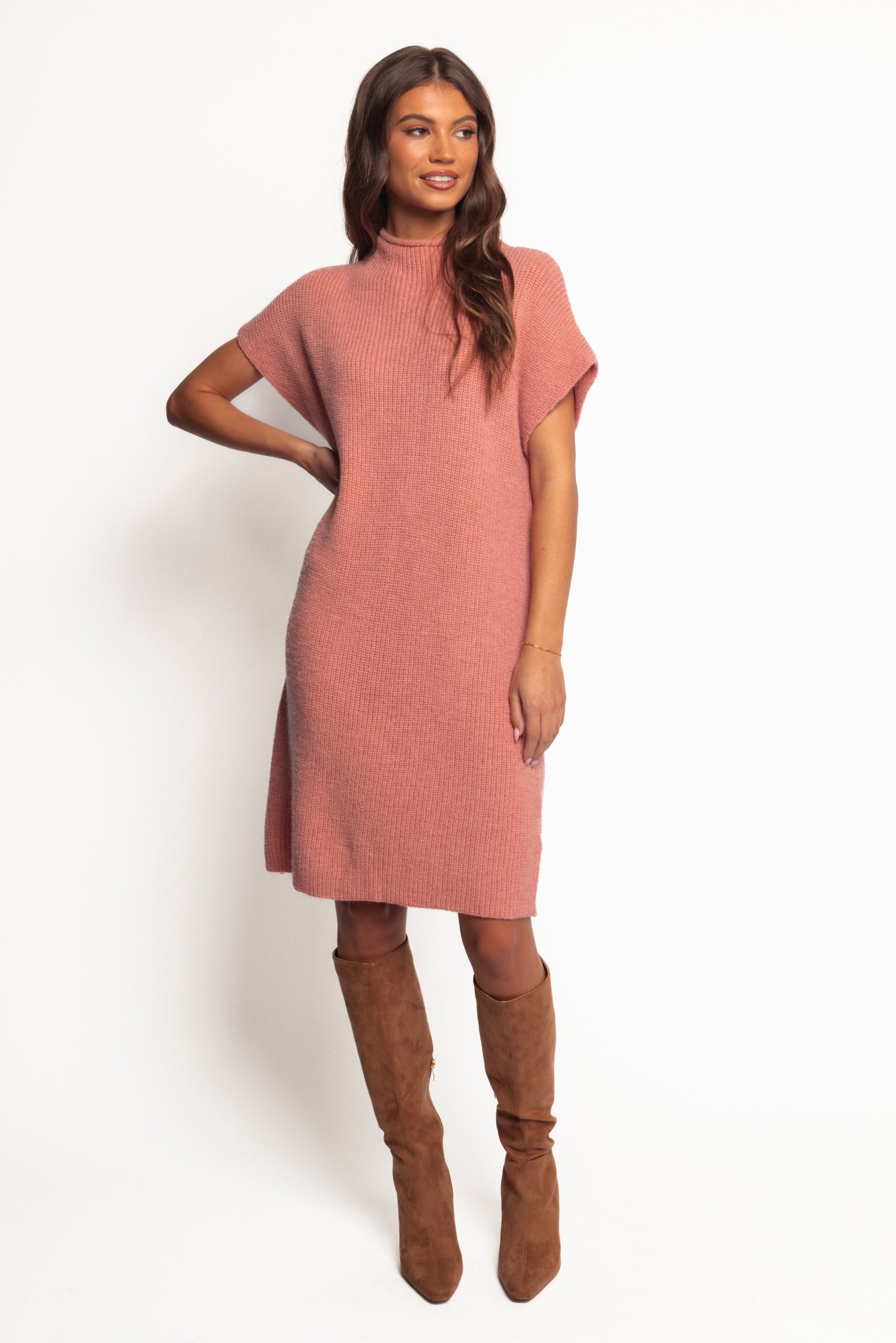 Wright Knit Mini Dress - Pink - Image 6