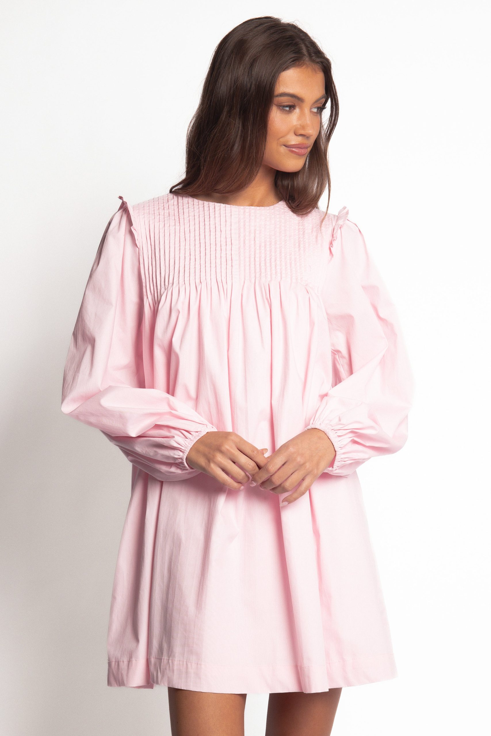 Wyatt Long Sleeve Mini Dress - Pink - Image 2