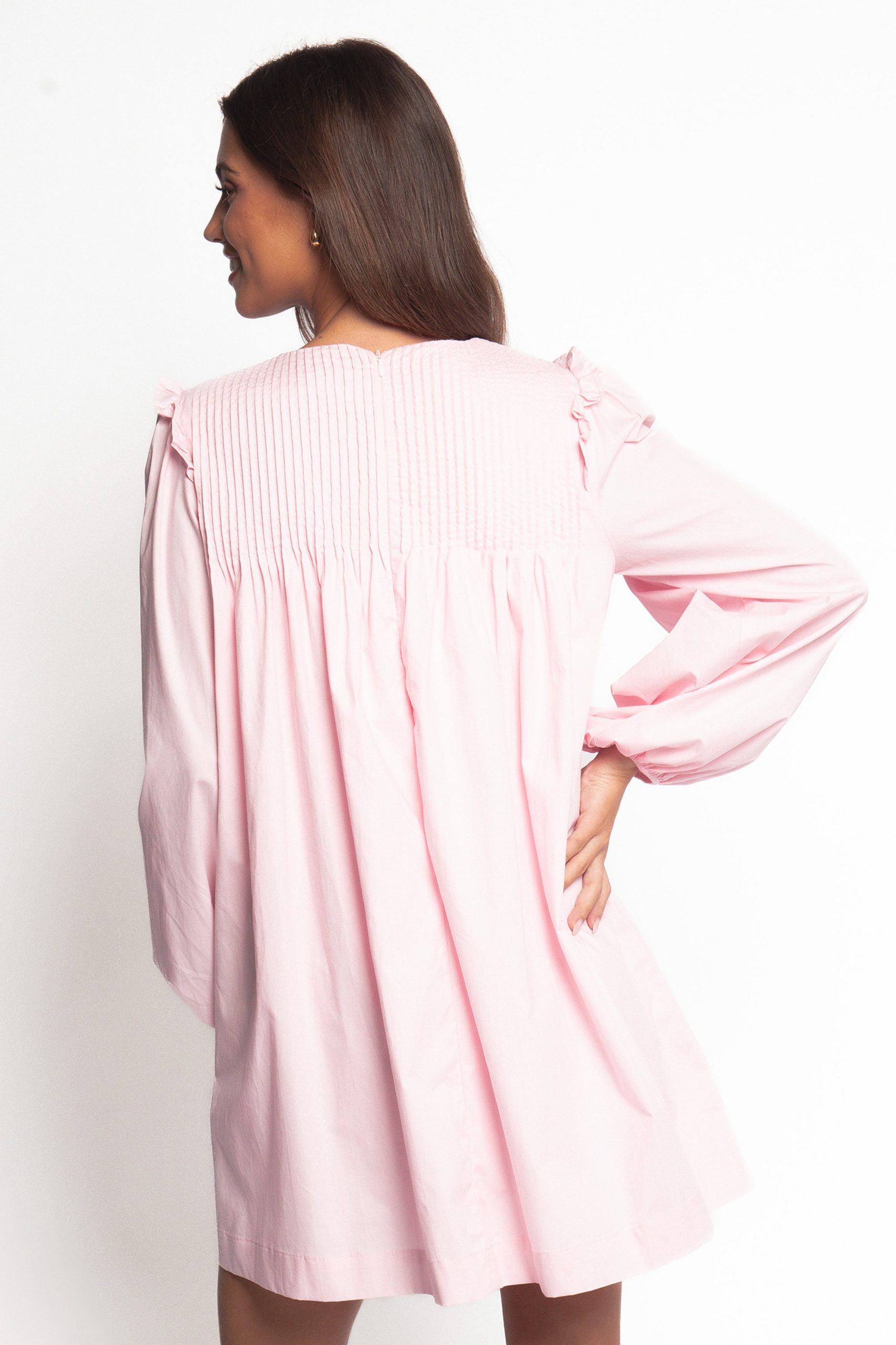 Wyatt Long Sleeve Mini Dress - Pink - Image 5