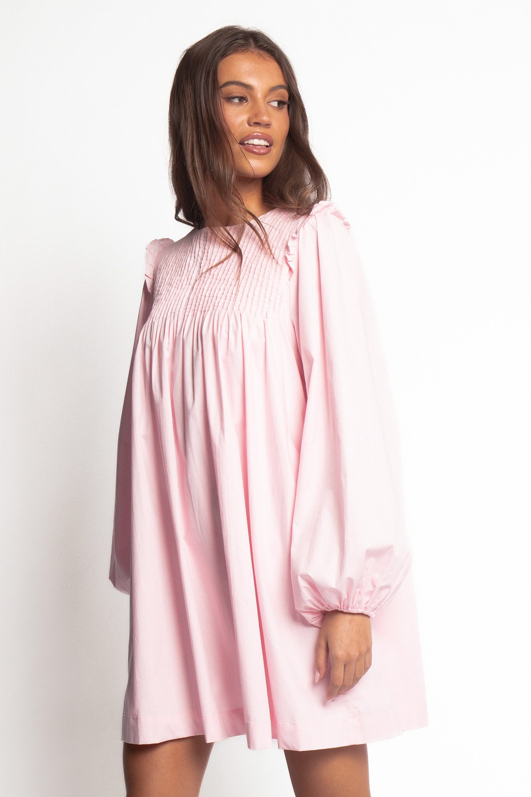 Wyatt Long Sleeve Mini Dress - Pink - Image 4
