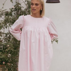 Wyatt Long Sleeve Mini Dress - Pink