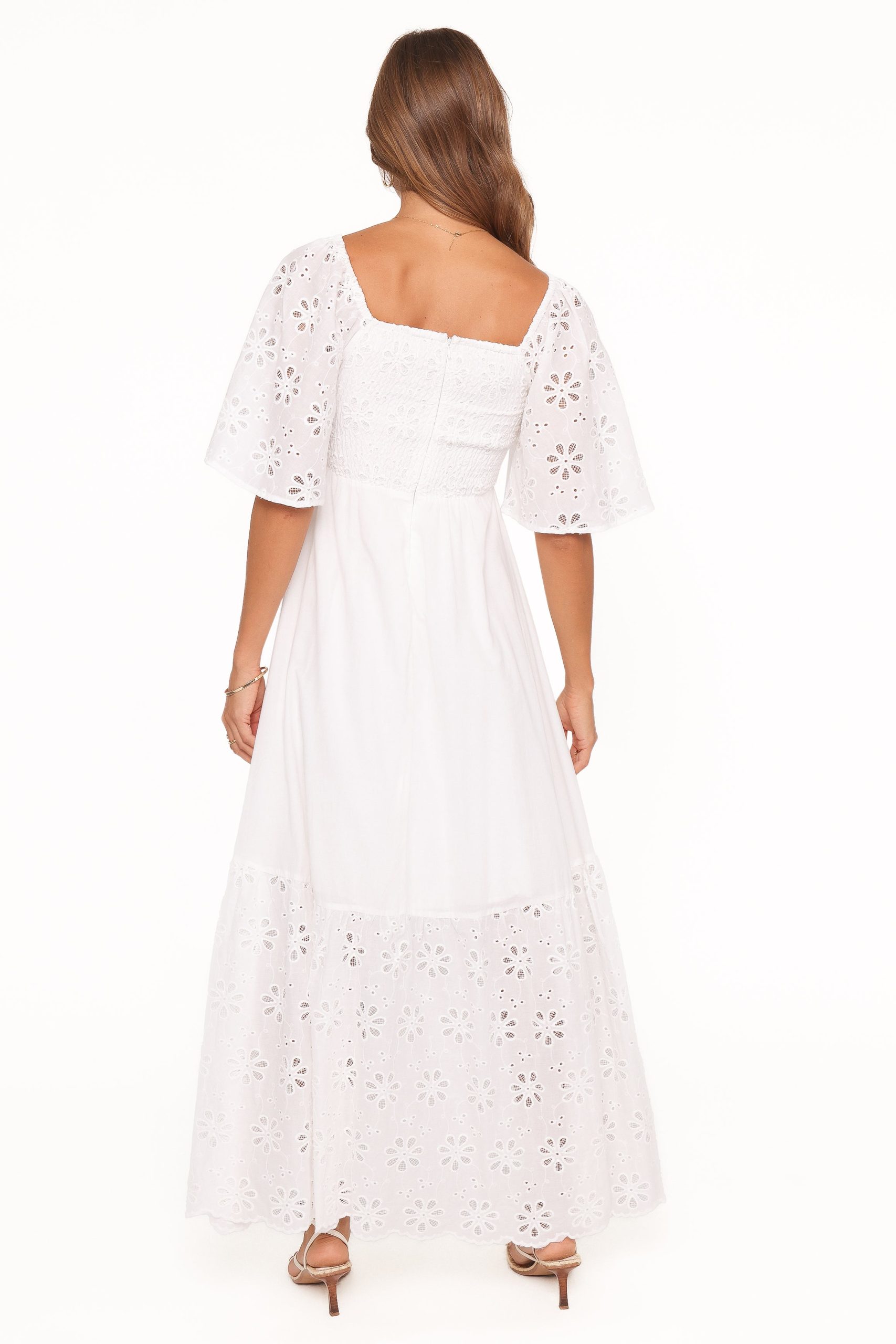 Xana Maxi Dress - White Broderie - Image 5