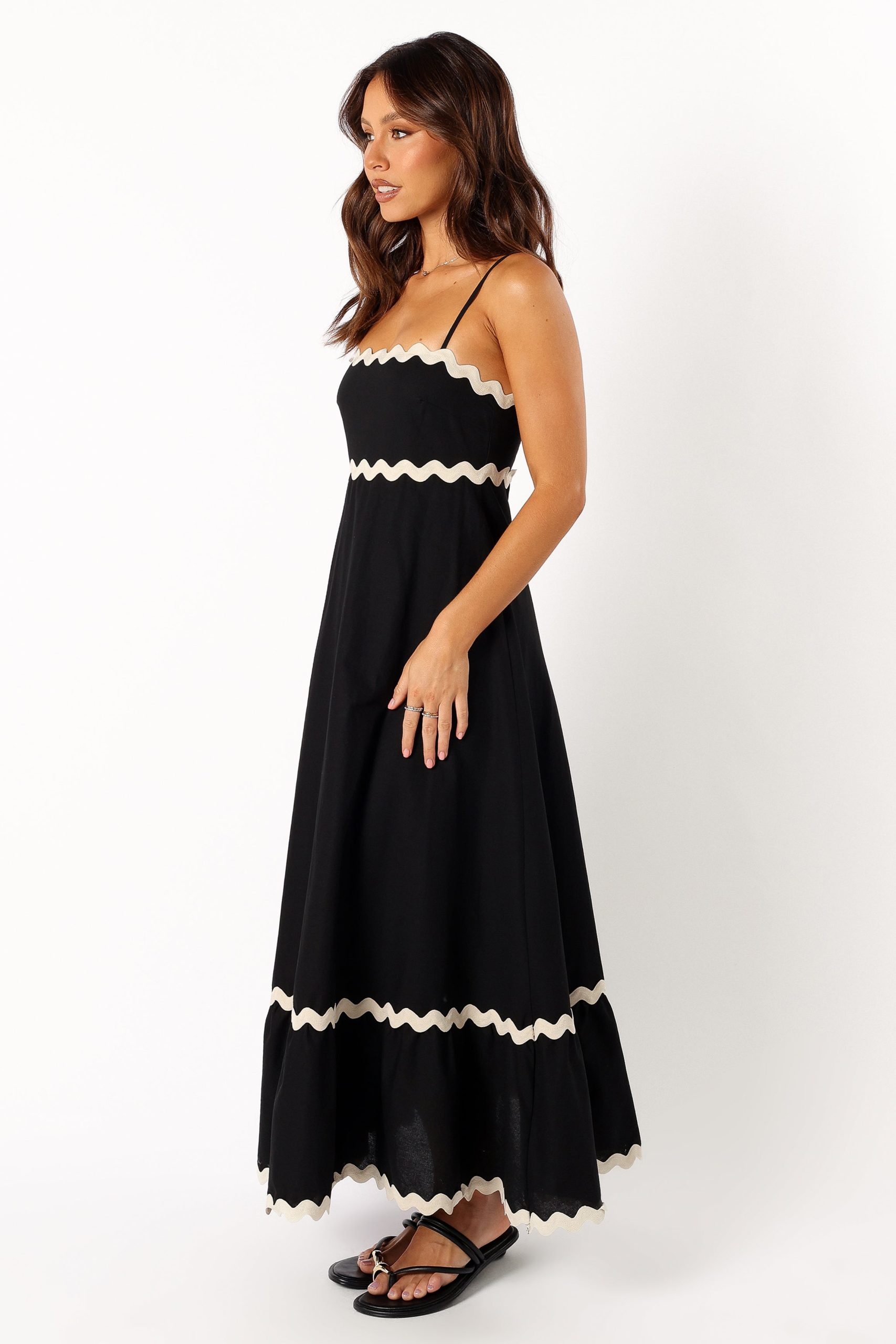 Yana Maxi Dress - Black Cream - Image 3