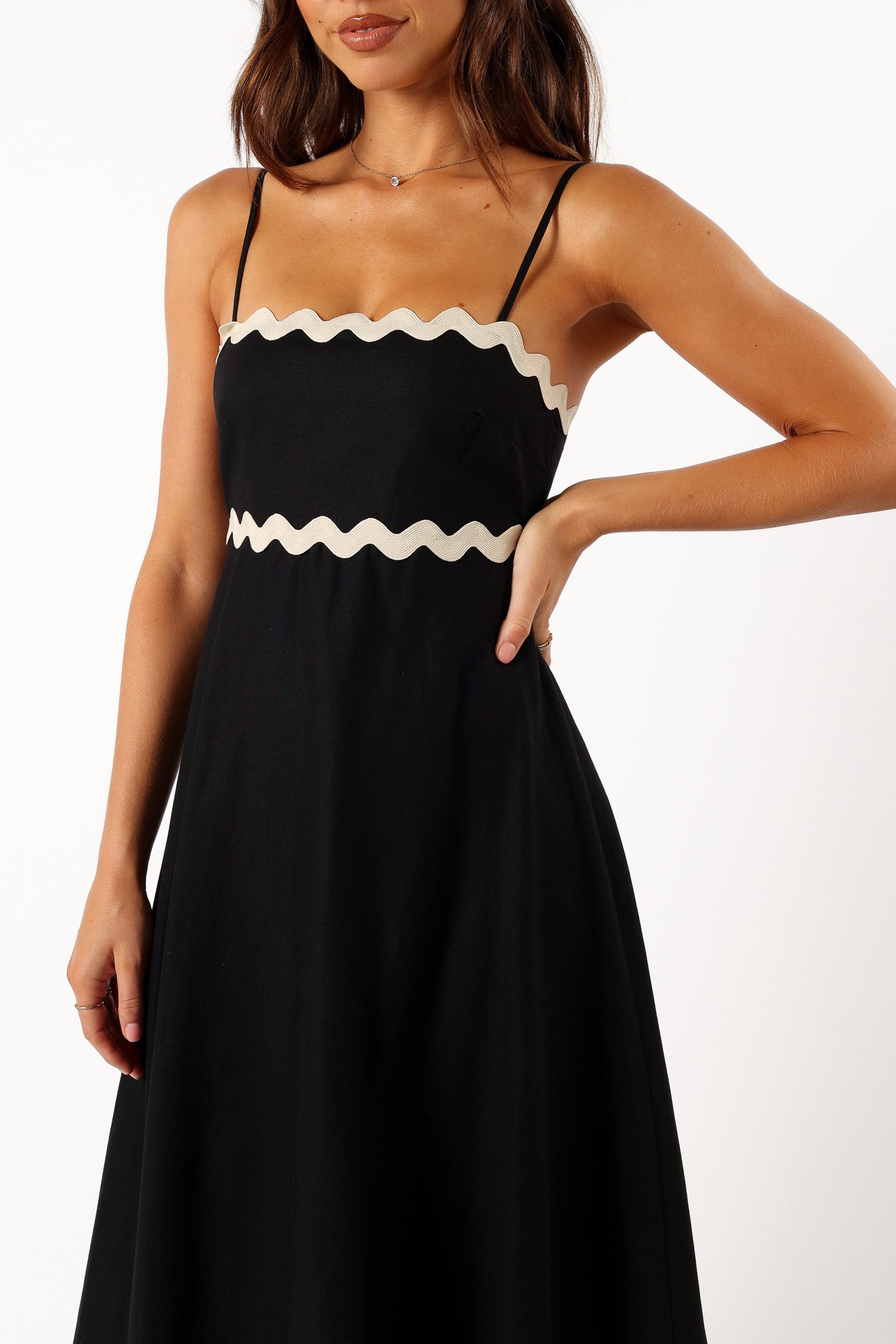 Yana Maxi Dress - Black Cream - Image 6