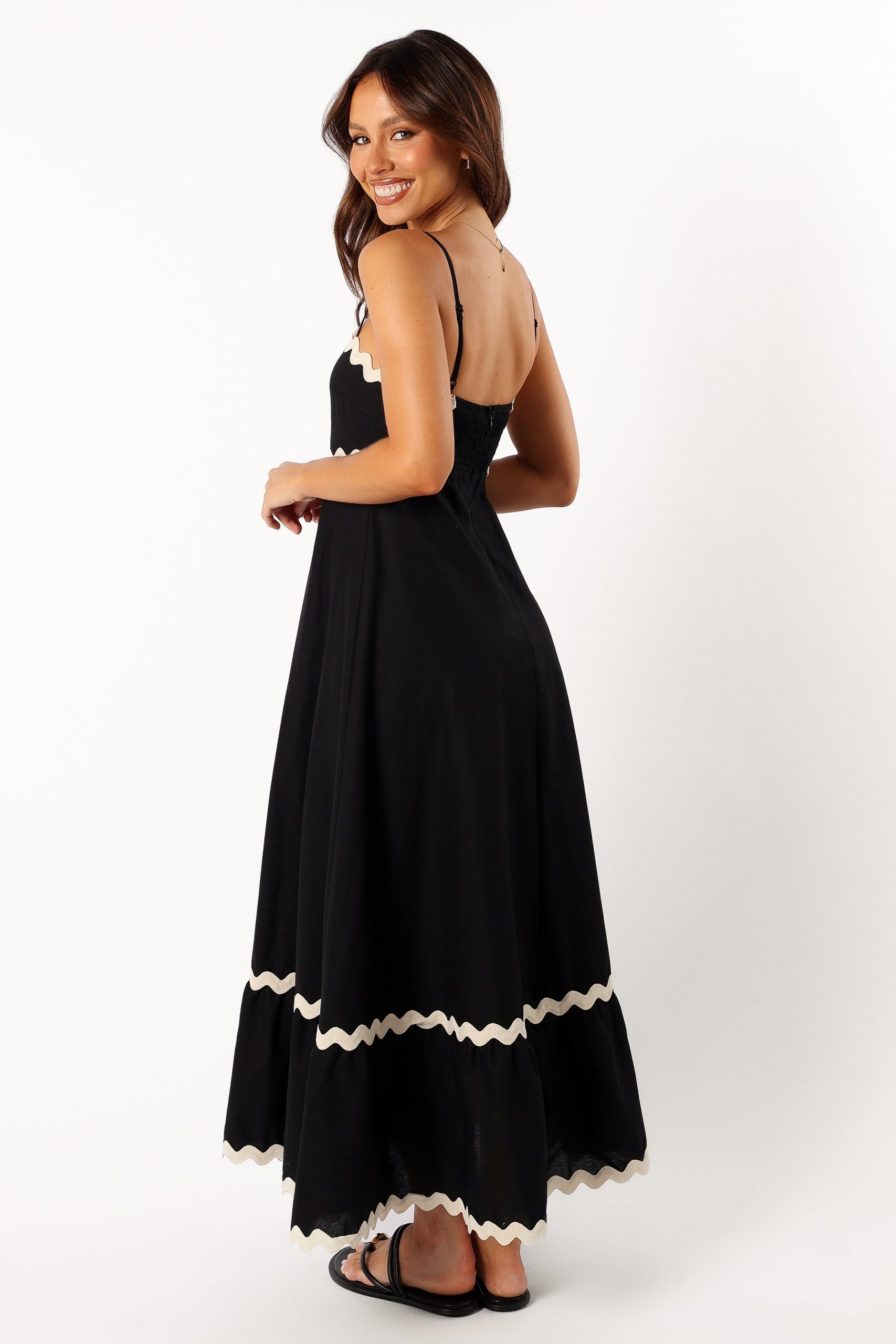 Yana Maxi Dress - Black Cream - Image 4