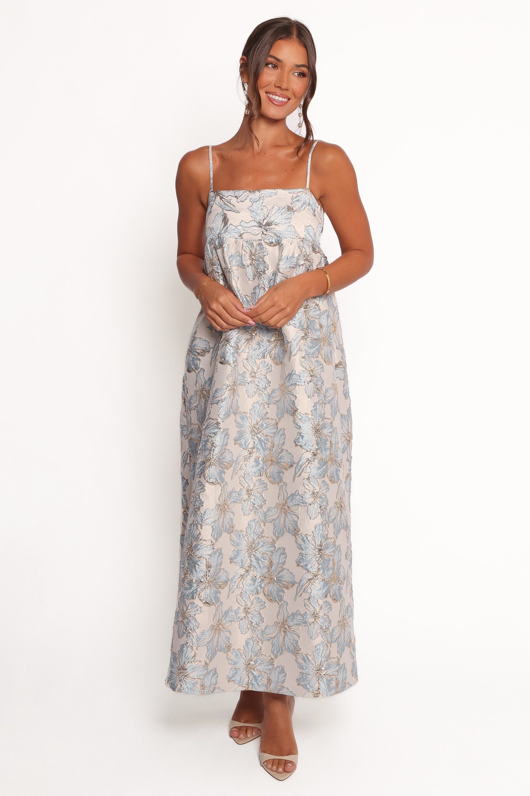 Yasmine Maxi Dress - Baby Blue Floral - Image 2