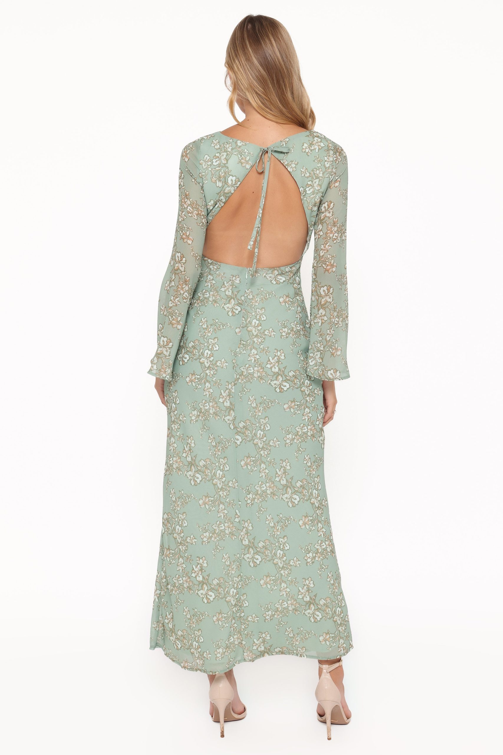 Yolanda Long Sleeve Maxi Dress - Sage Green Floral - Image 5