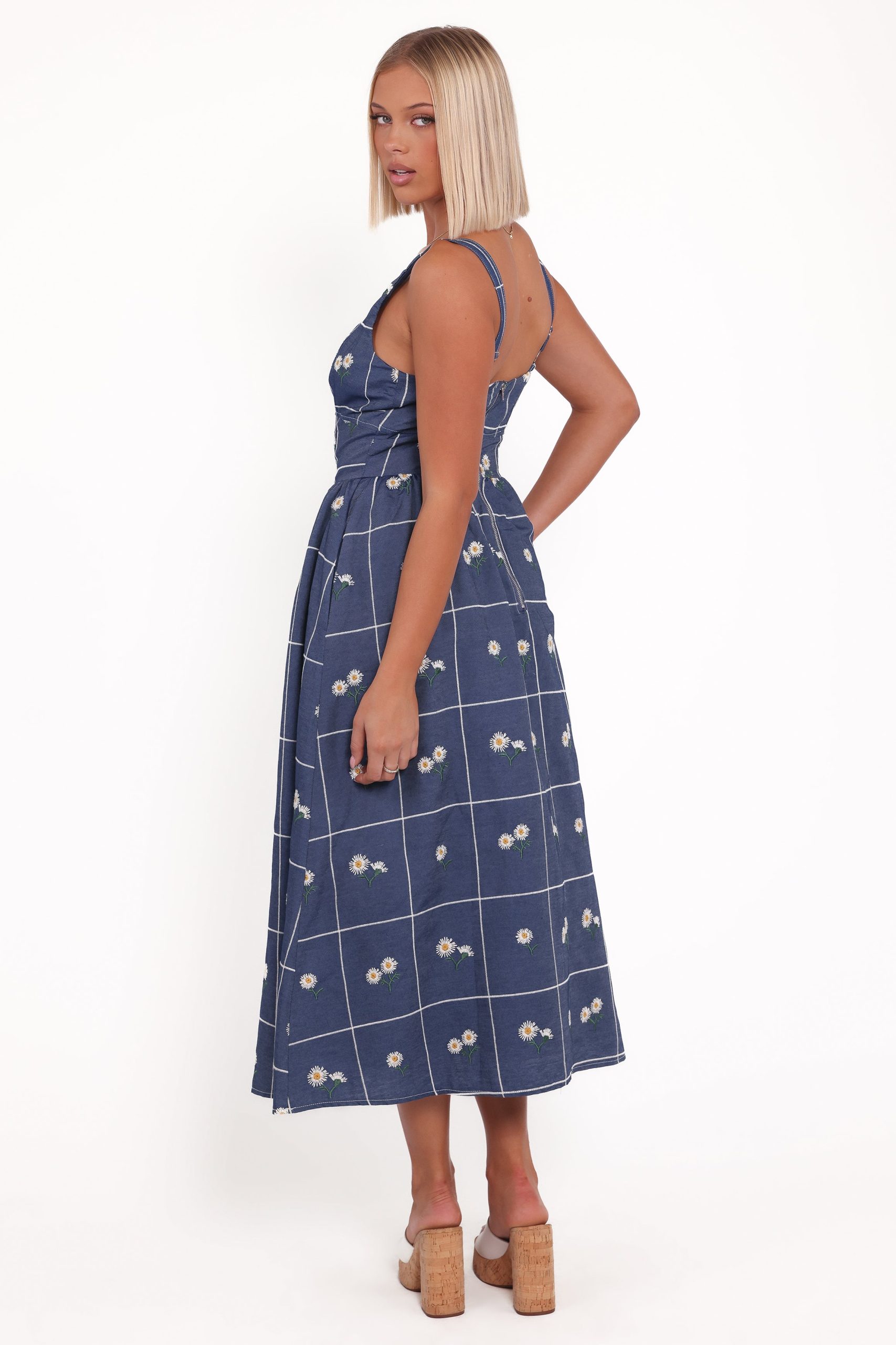 Yolande Midi Dress - Blue Floral - Image 4