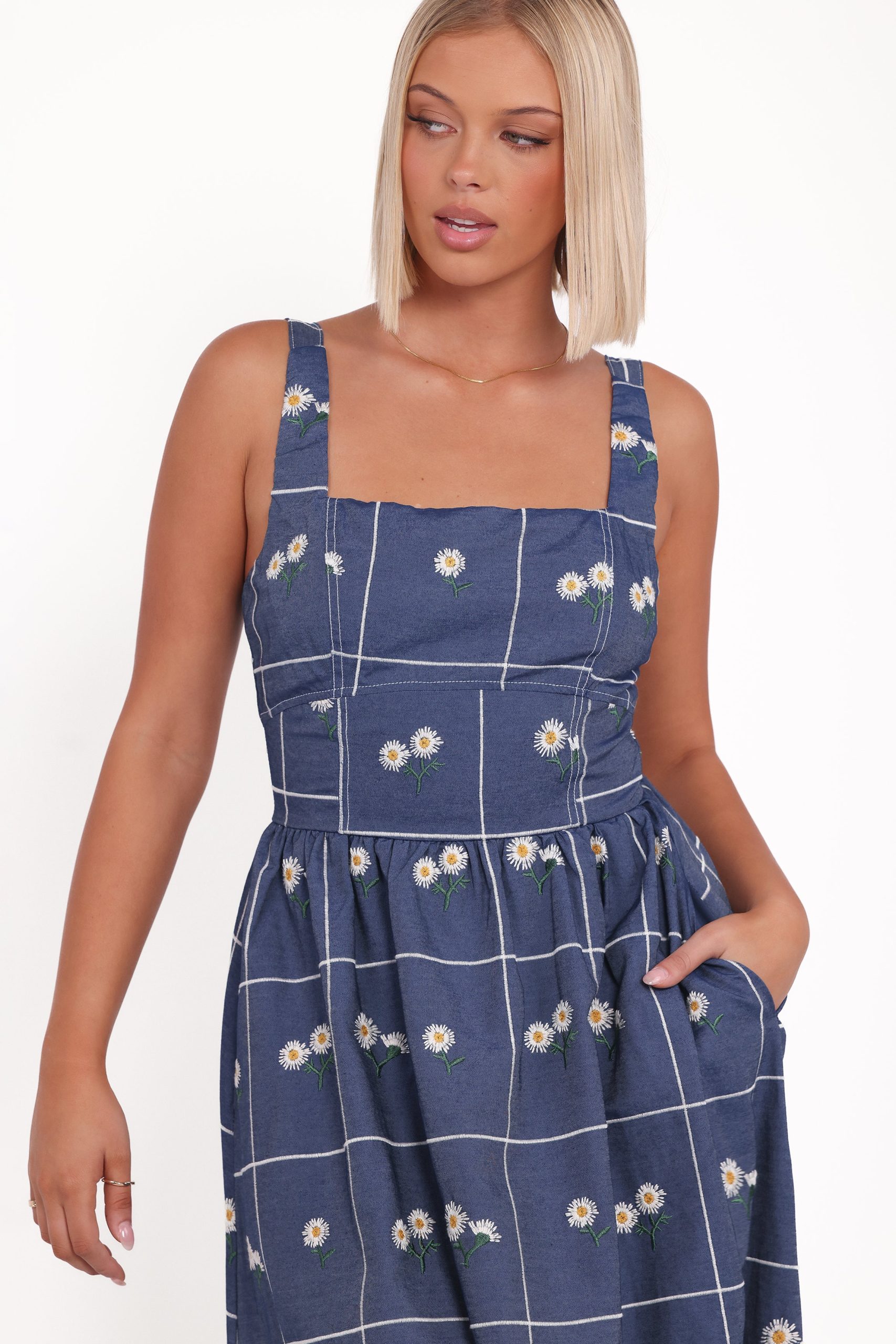 Yolande Midi Dress - Blue Floral - Image 2