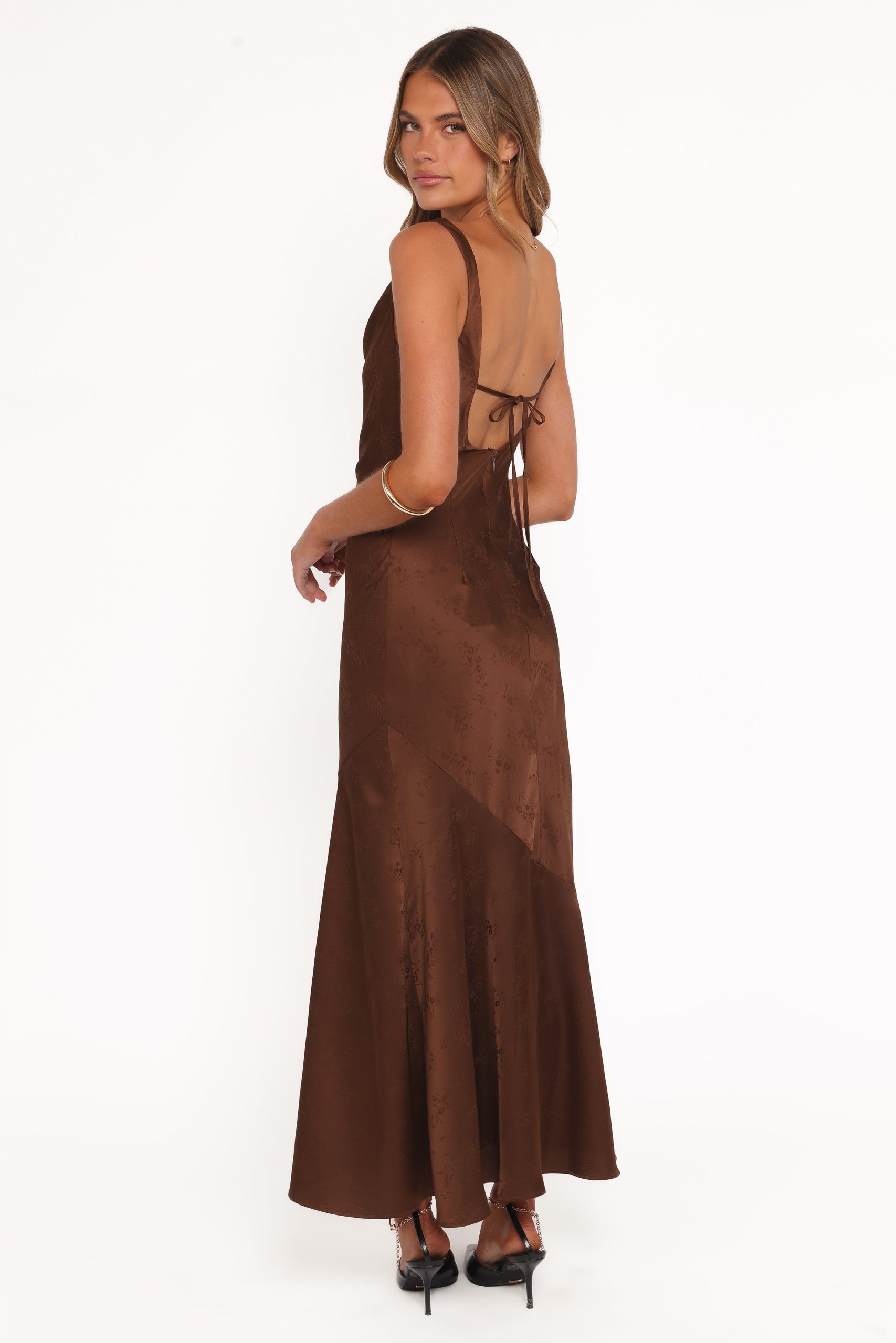 Zabrina Midi Dress - Brown Floral - Image 2