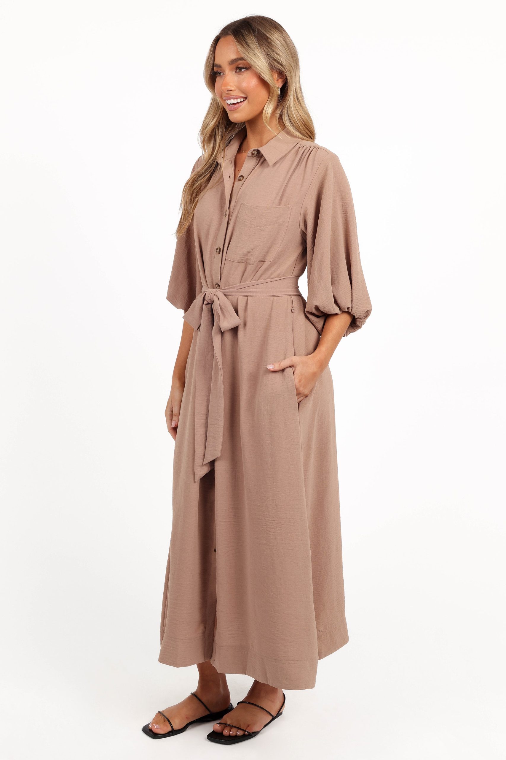 Zanita Midi Dress - Toast - Image 3