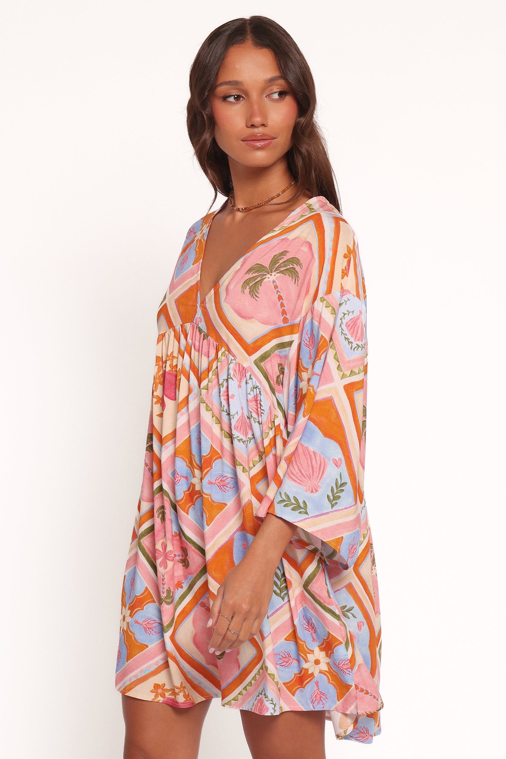 Zanna Mini Dress - Multi Tile - Image 3
